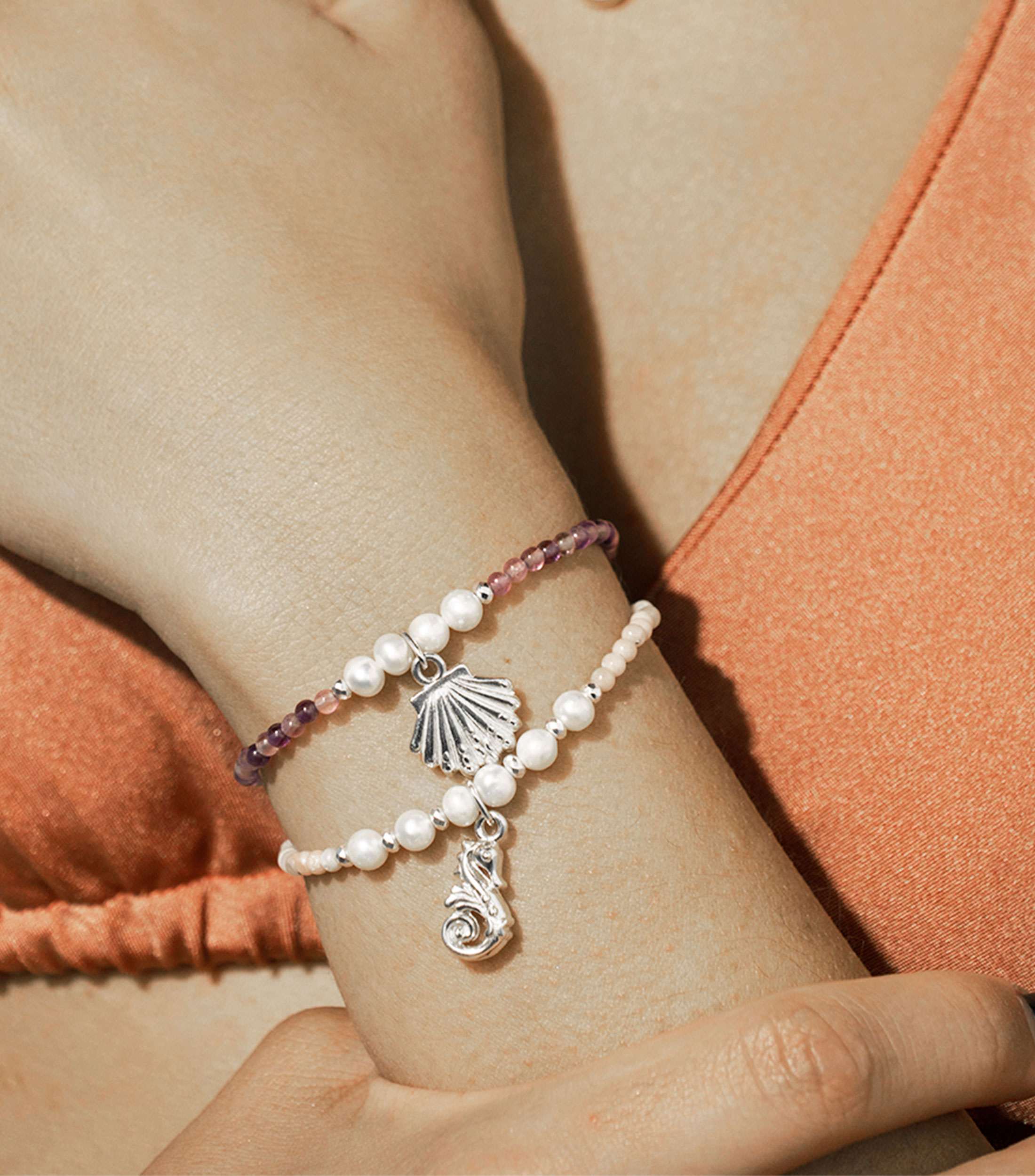 Pulsera Arrecife en plata .925 conchita Mujer