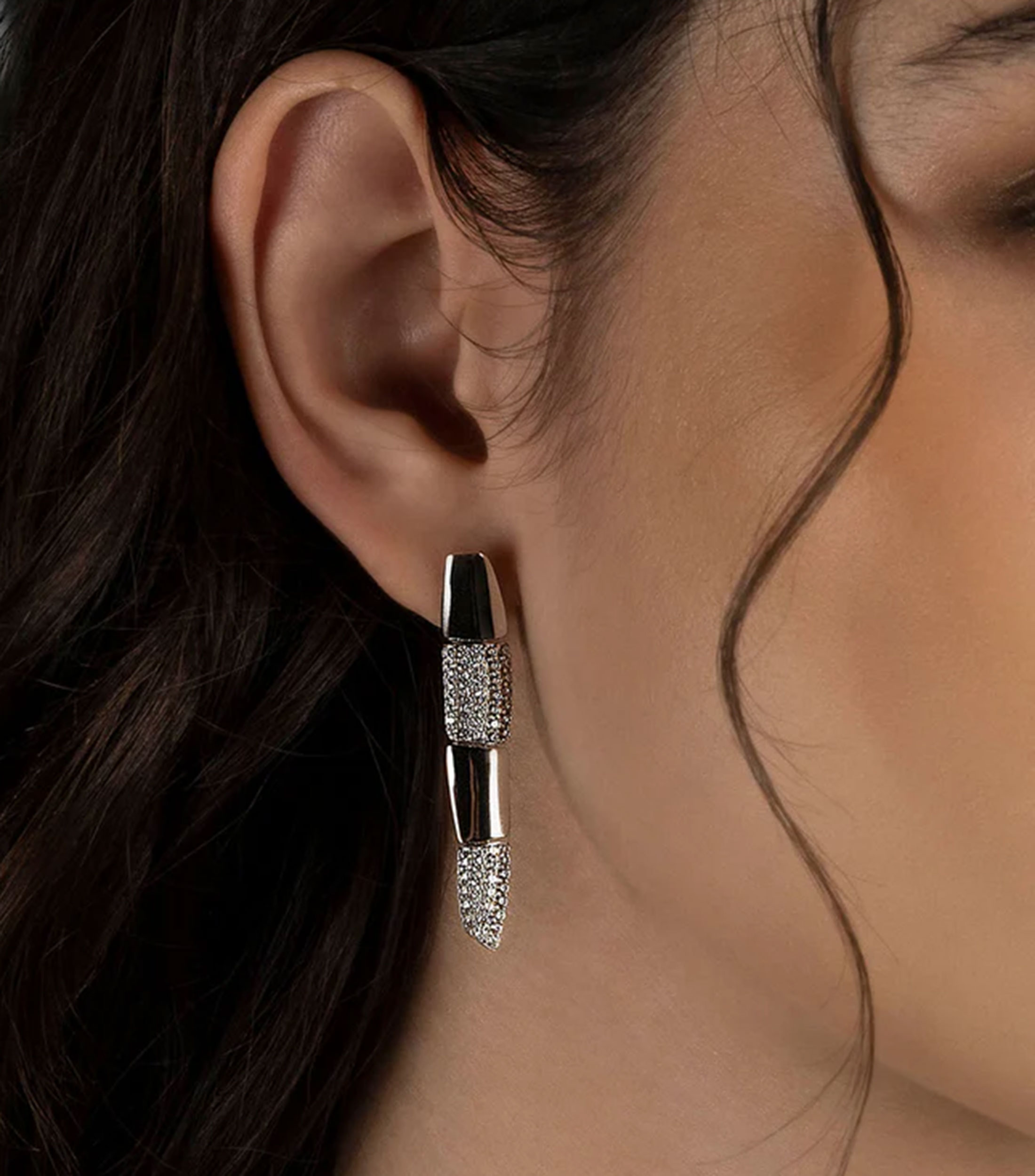Aretes en plata .925 con circonitas Mujer