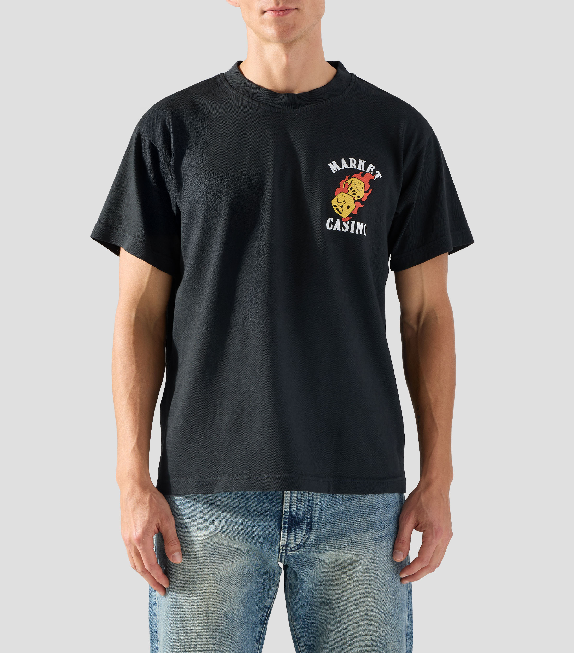 Playera cuello redondo manga corta lisa Hombre