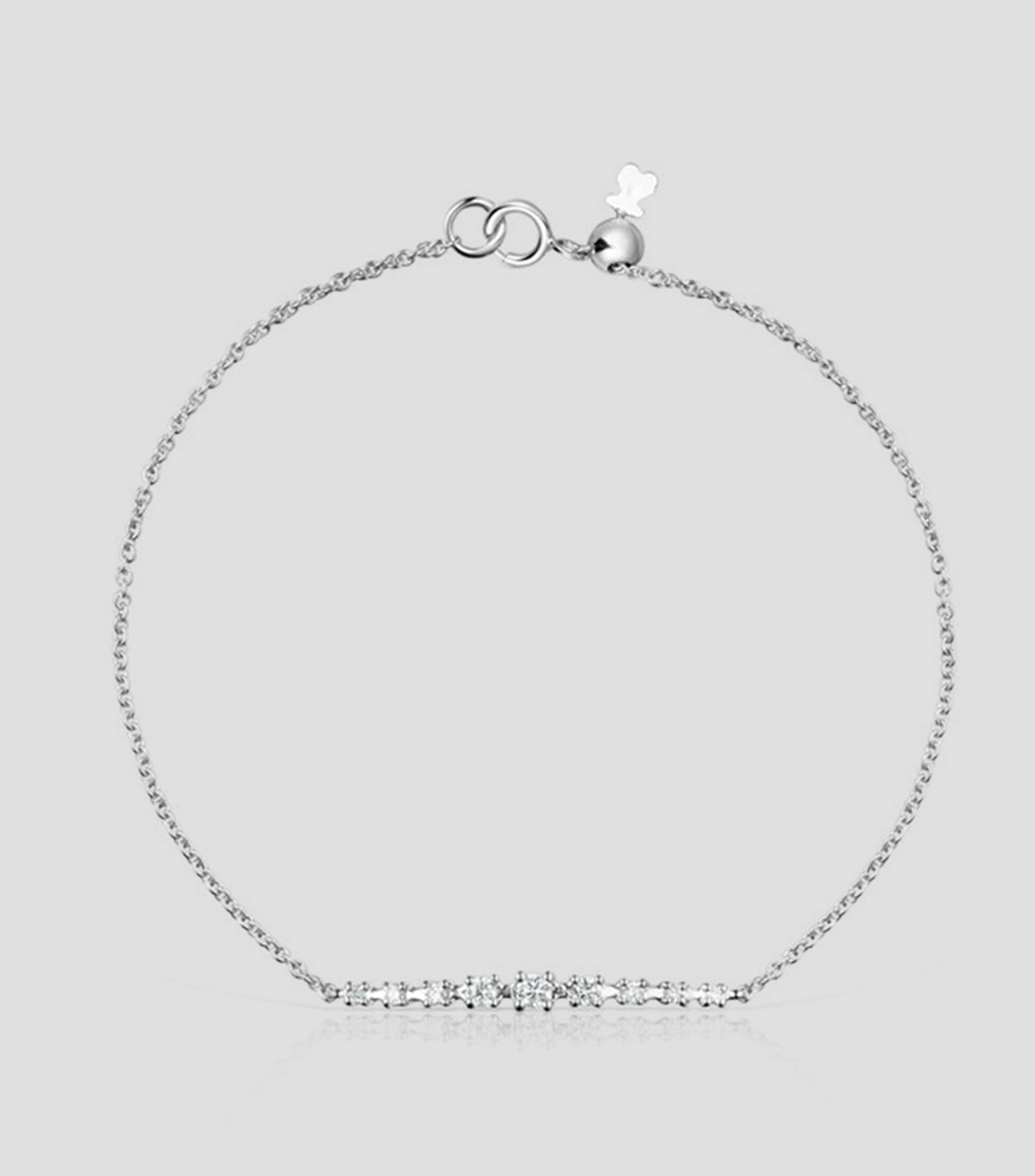 Pulsera en Oro blanco 18 Kilates con piedras Riviere Mujer