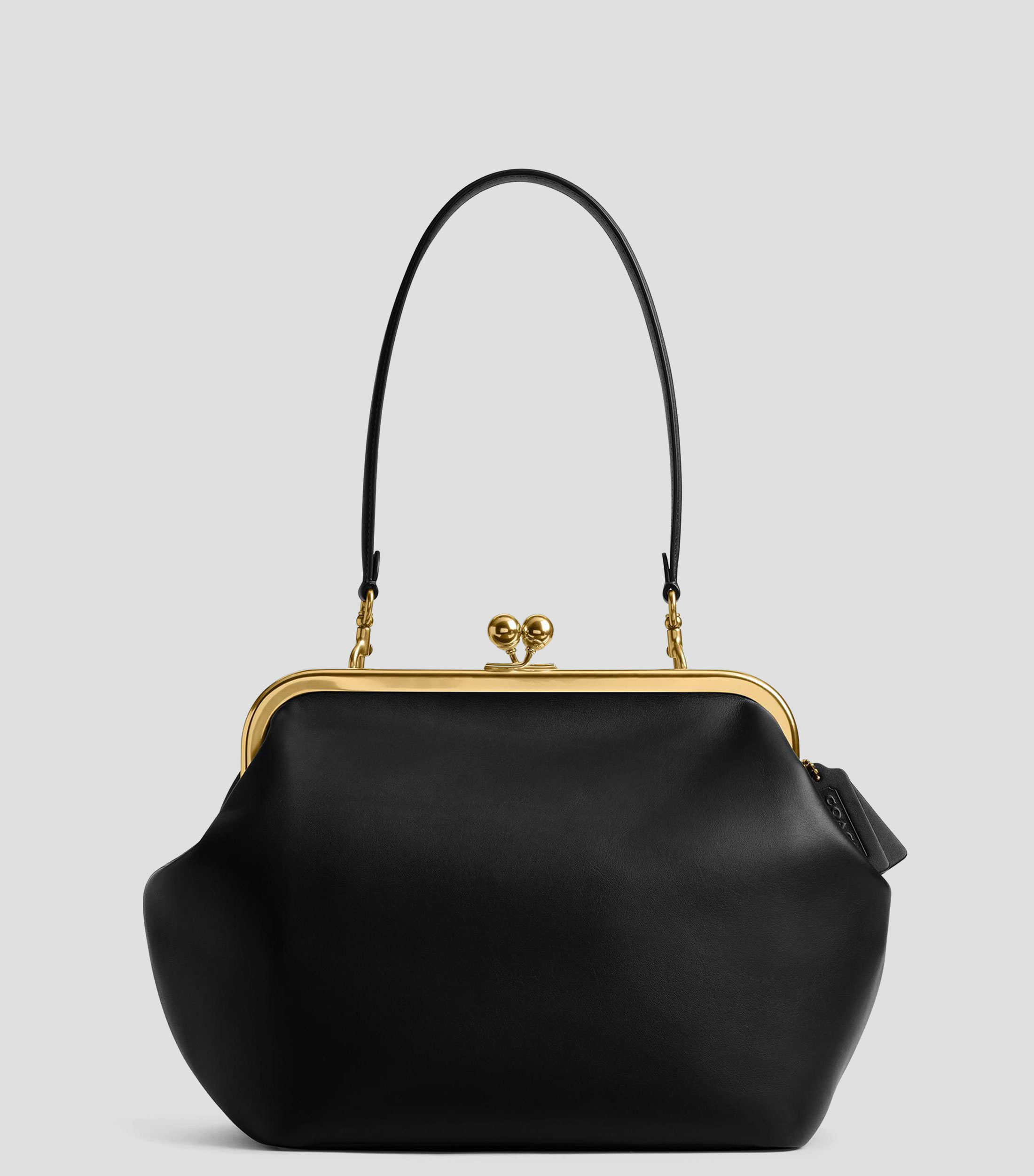 Bolsa Shoulder Negra en piel Kisslock Frame 27 Lisa Mujer