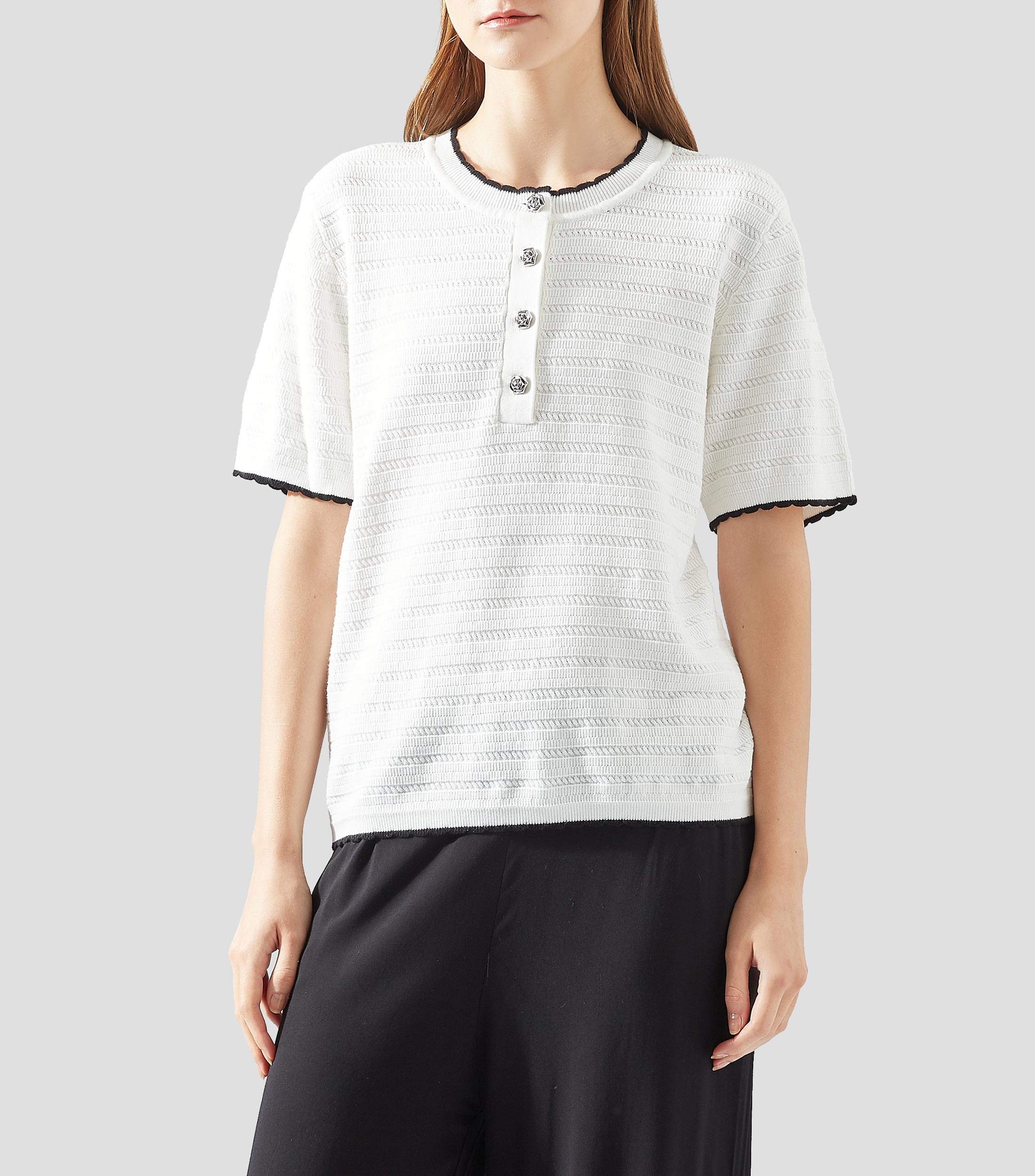 Blusa microdiseño manga corta Mujer