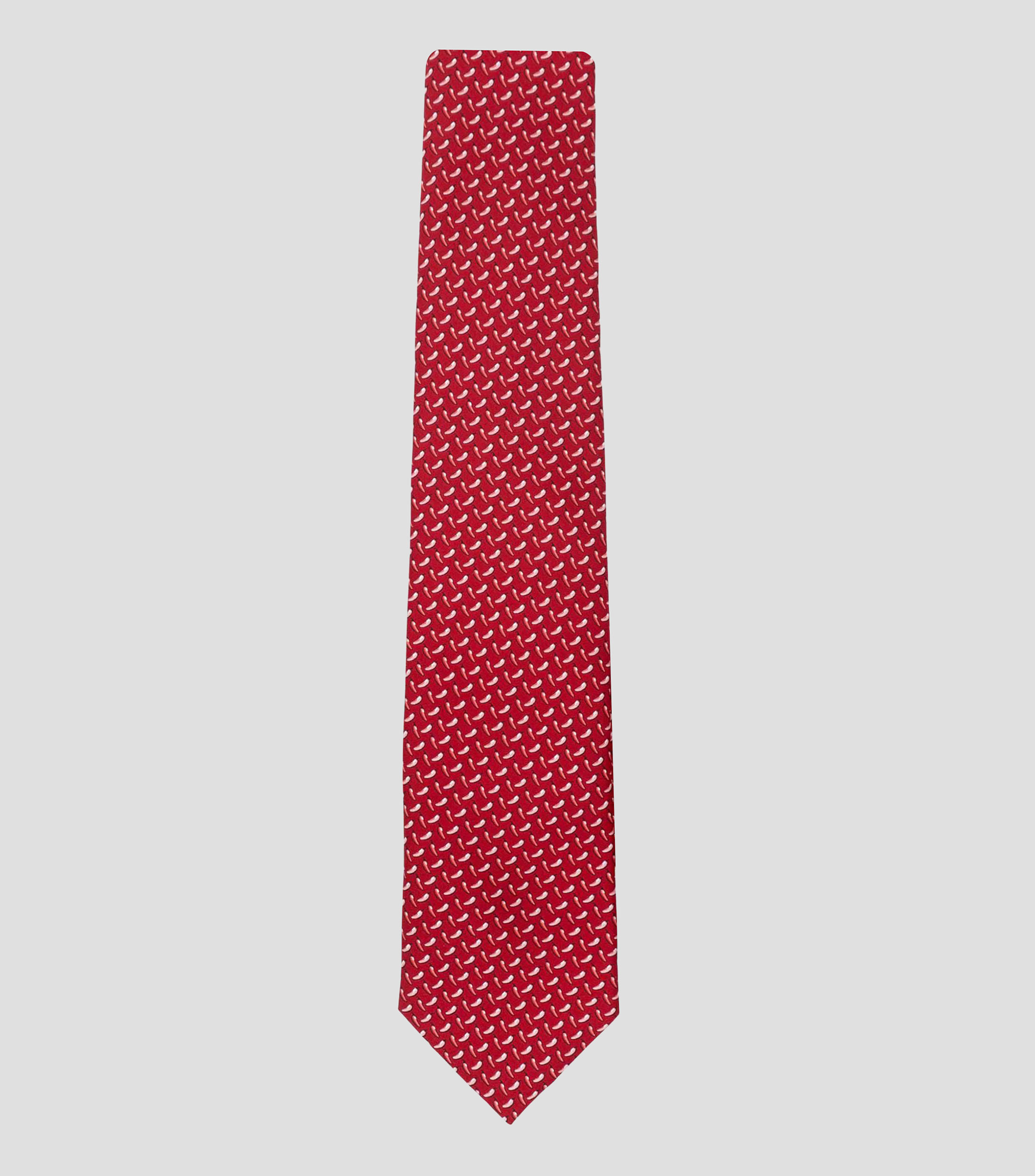Corbata ancha de seda con estampado Chiles de México