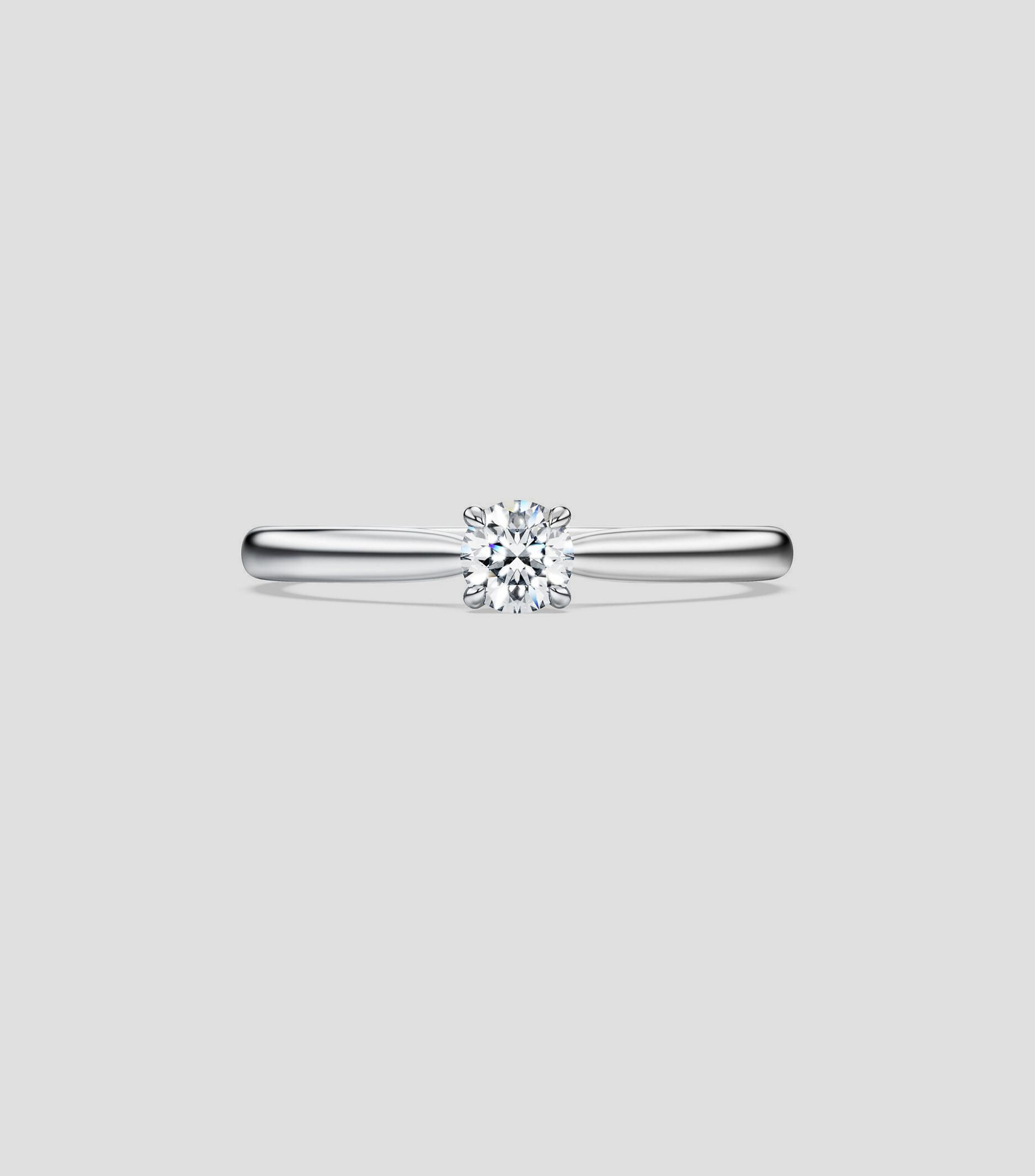 Anillo solitario en plata con diamante Eternity Mujer, Talla 8