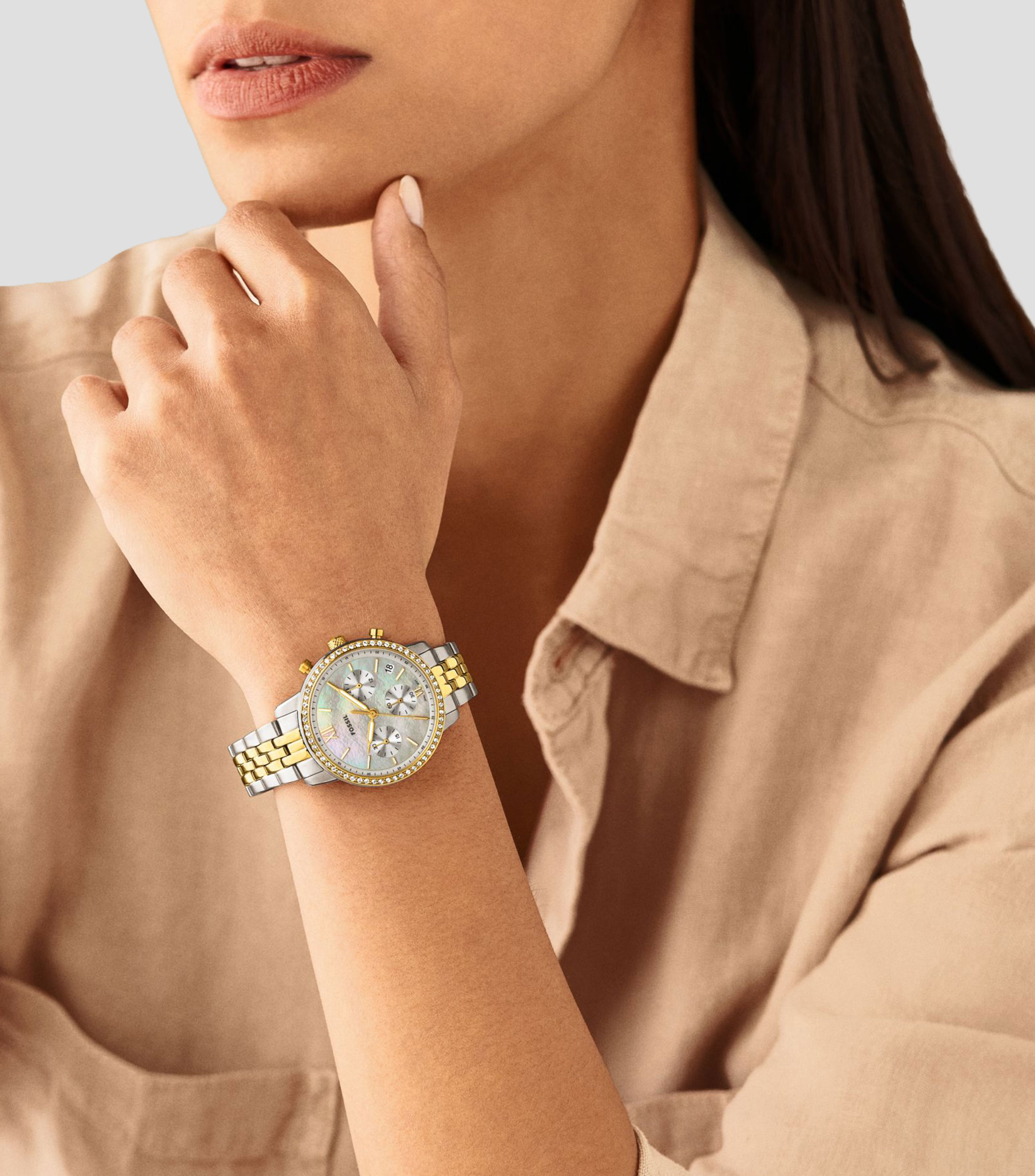 Reloj para Mujer Neutra Casual Plateado, Dorado