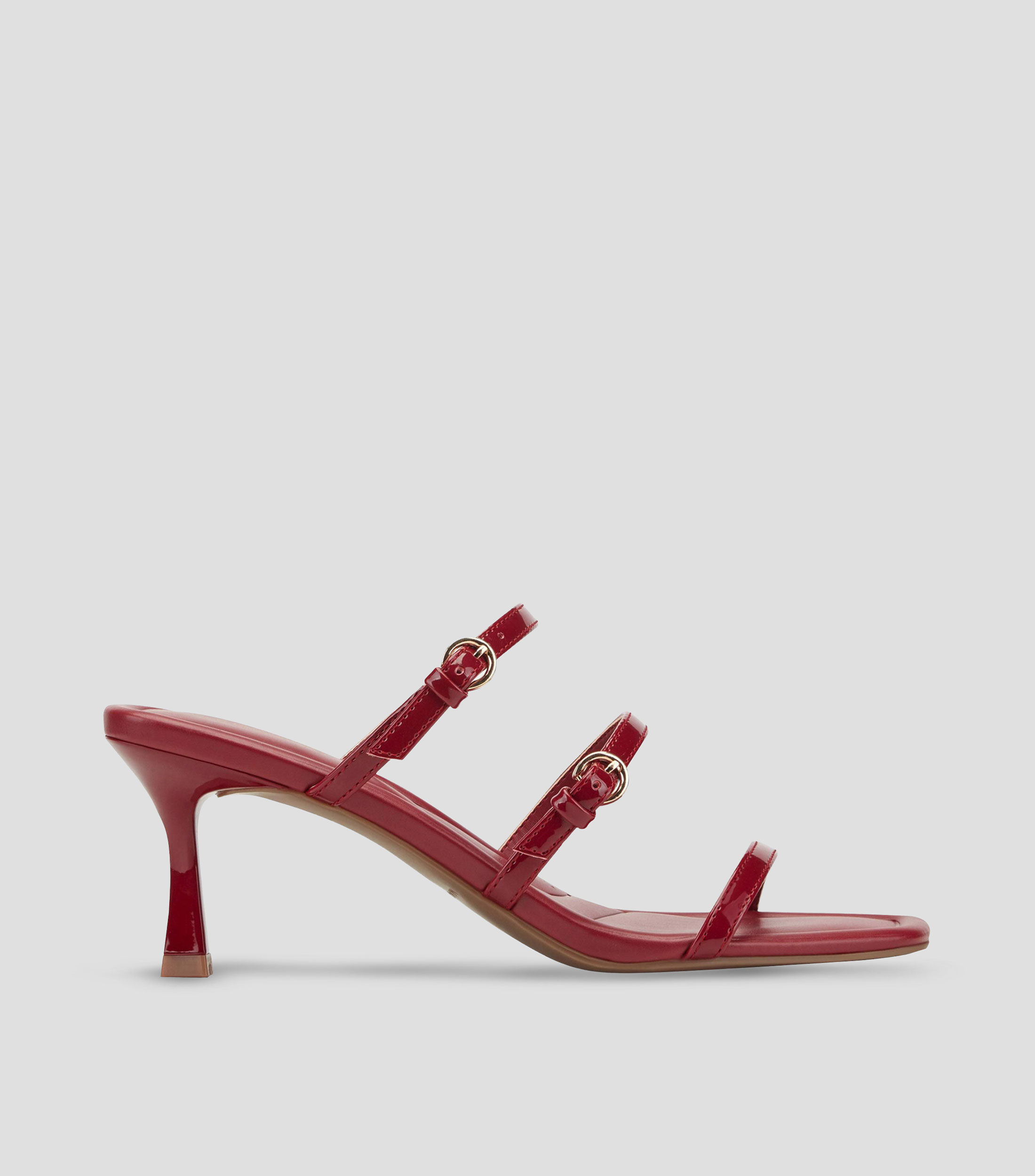 Sandalias con tacón medio delgado Mujer