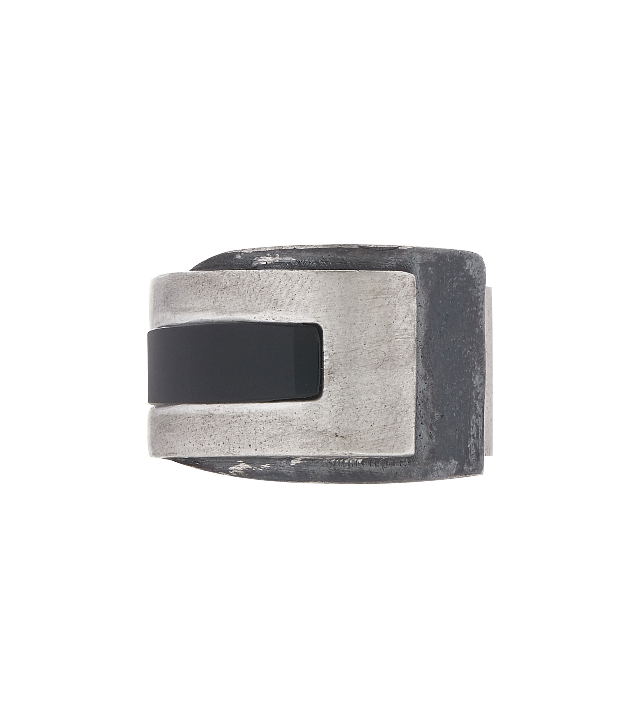 Anillo en plata .925 con estructuras Hombre Talla 26