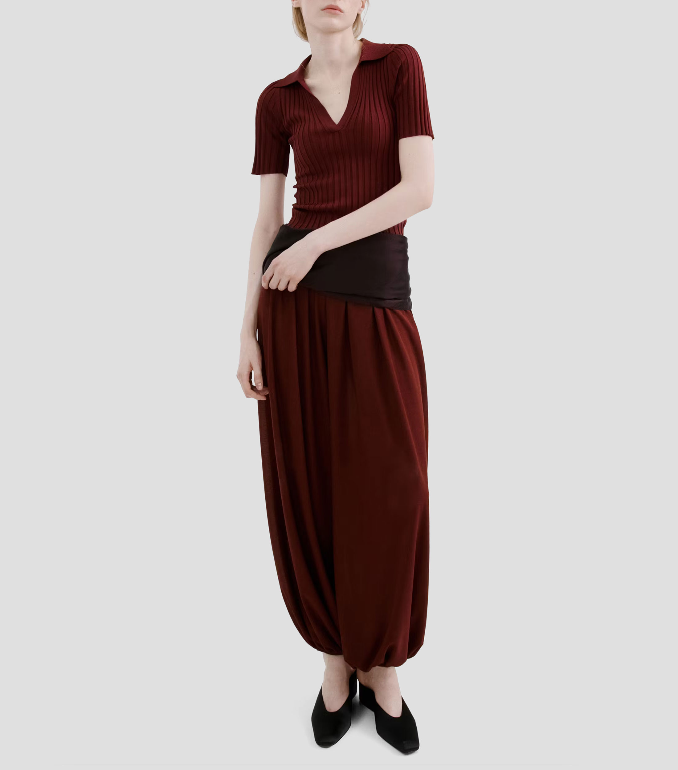 Suéter cuello camisero Mujer