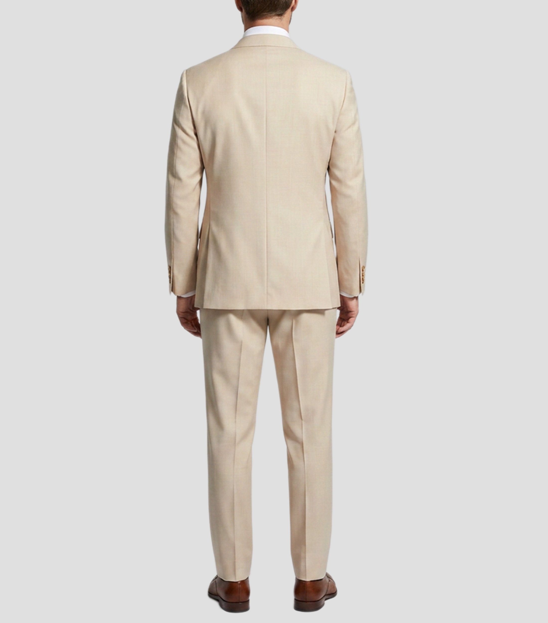 Traje de corte regular sólido Hombre