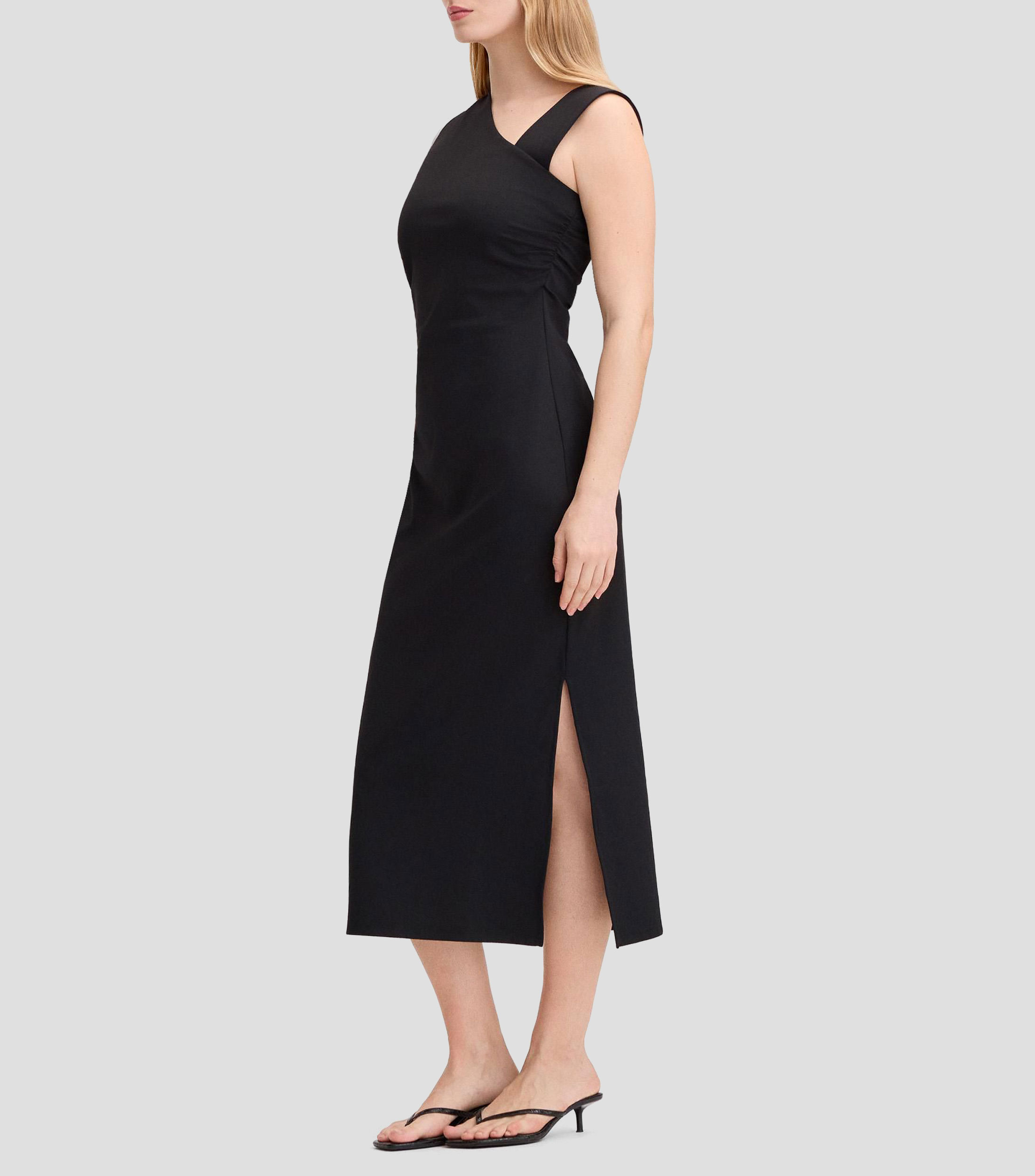 Vestido de fiesta midi liso Wada Mujer