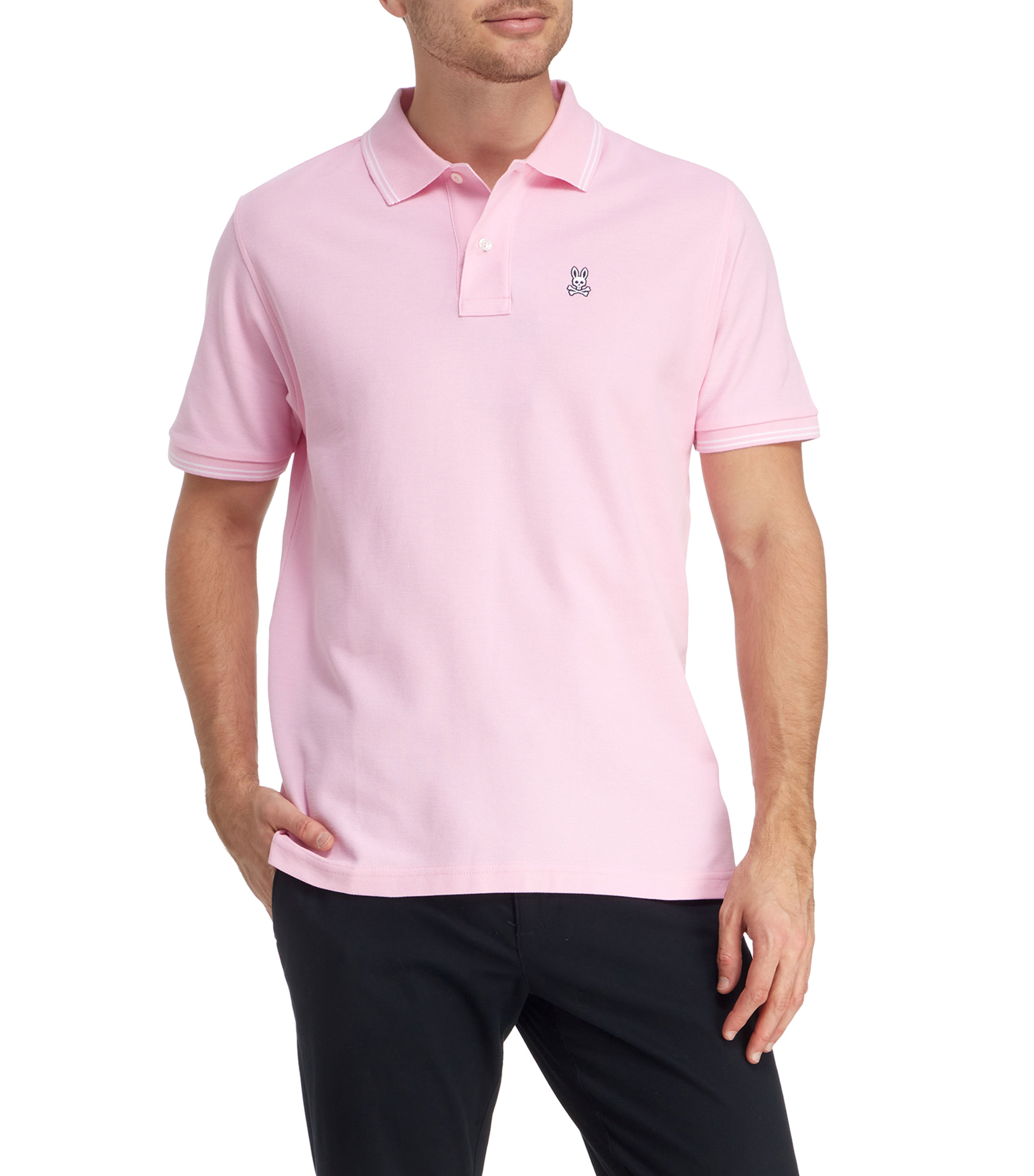 Camisa tipo polo rosa cheap