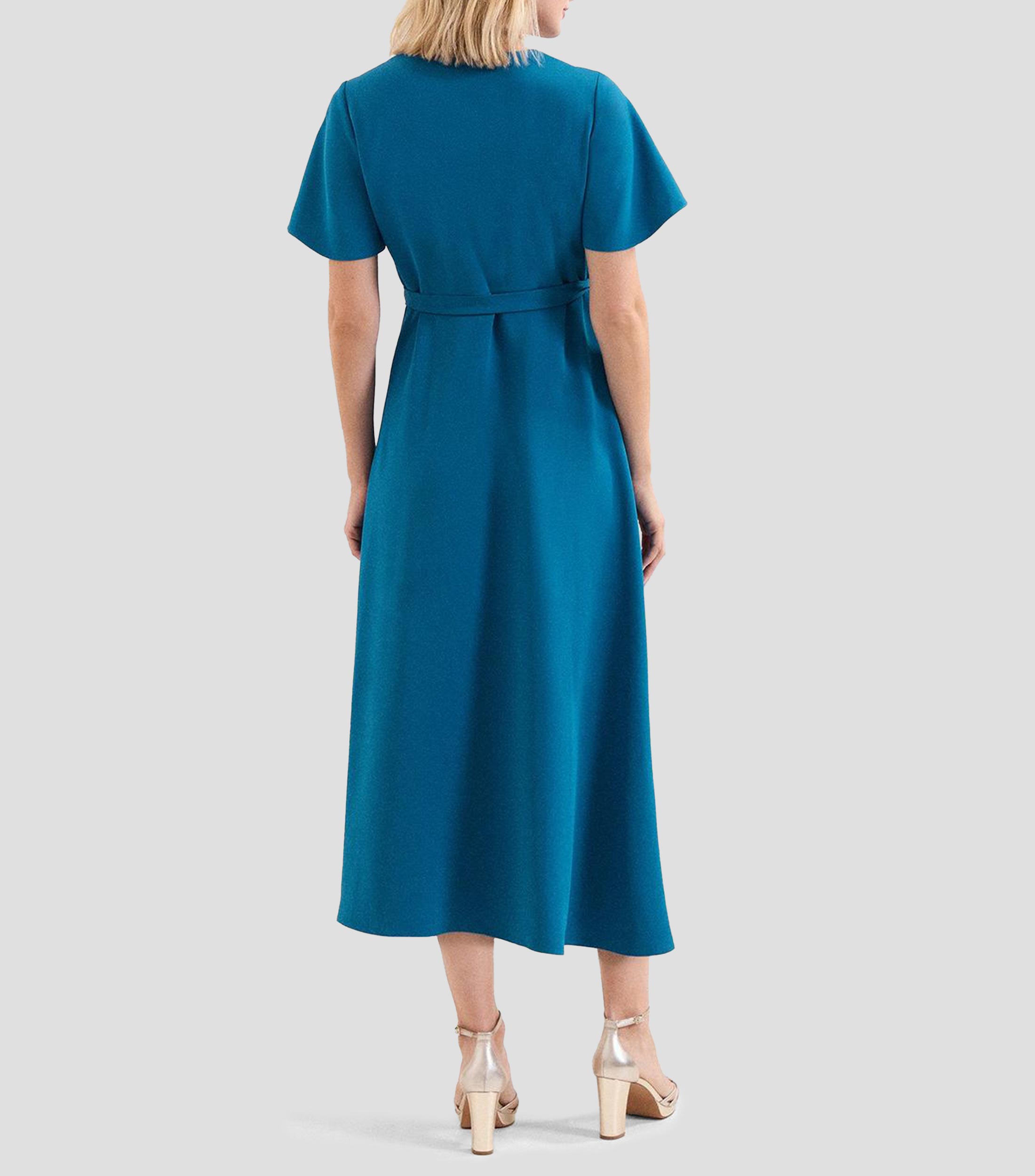 Vestido Casual Midi manga corta liso Mujer