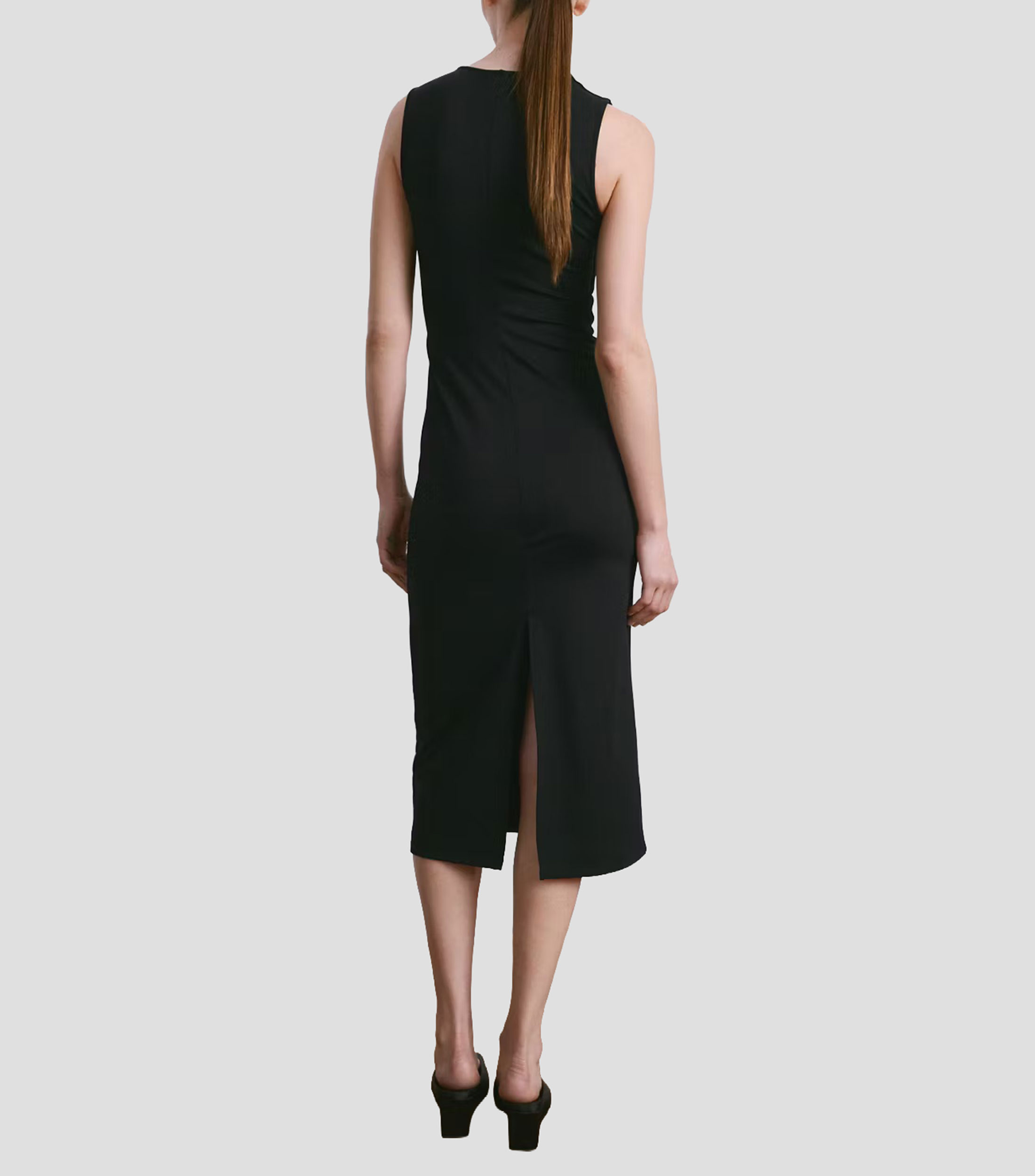 Vestido midi sólido Mujer
