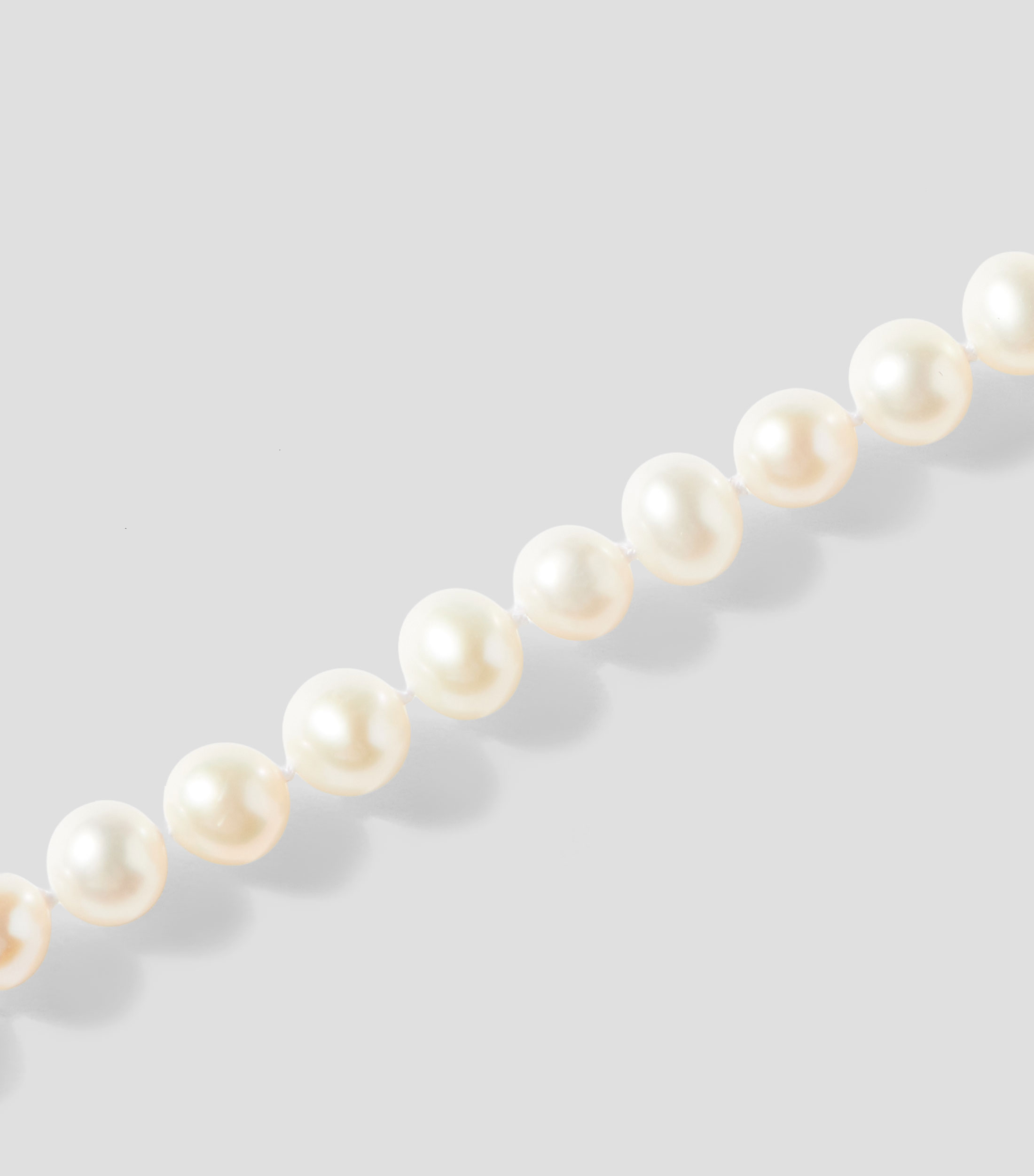 Collar de perla blanca Mujer