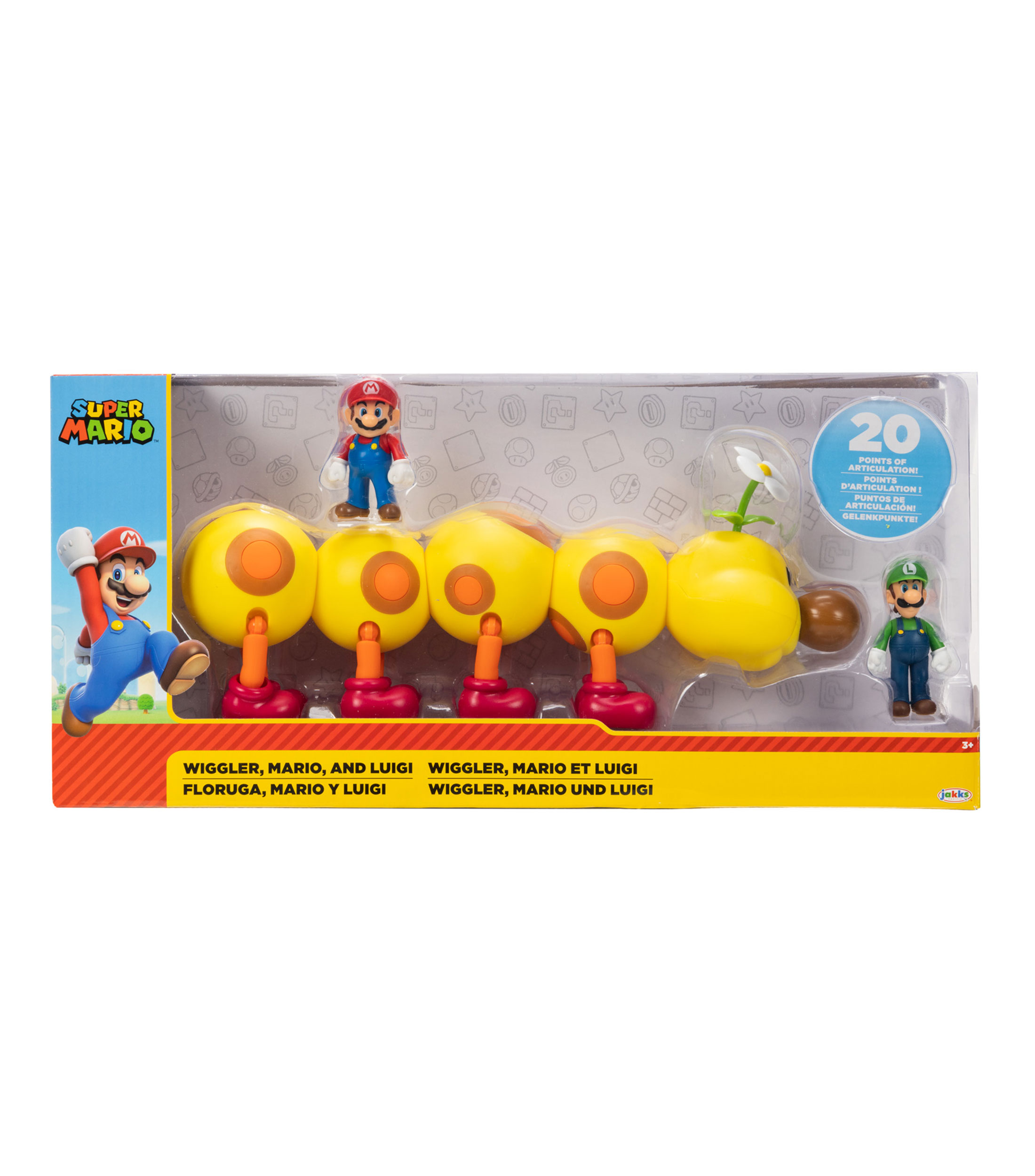 Playset Super Mario: Soda Jungle Wiggler, Mario & Luigi