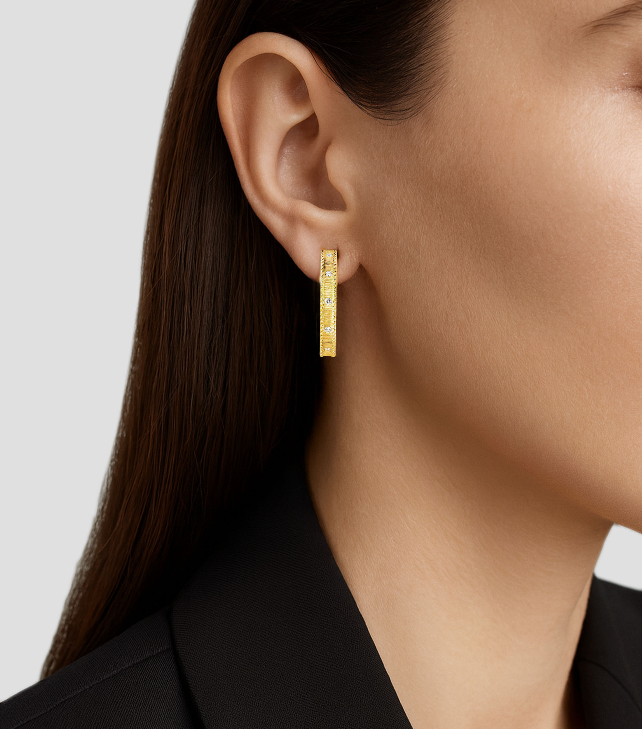Aretes en oro amarillo de 18 Kilates Diamond Princess Mujer