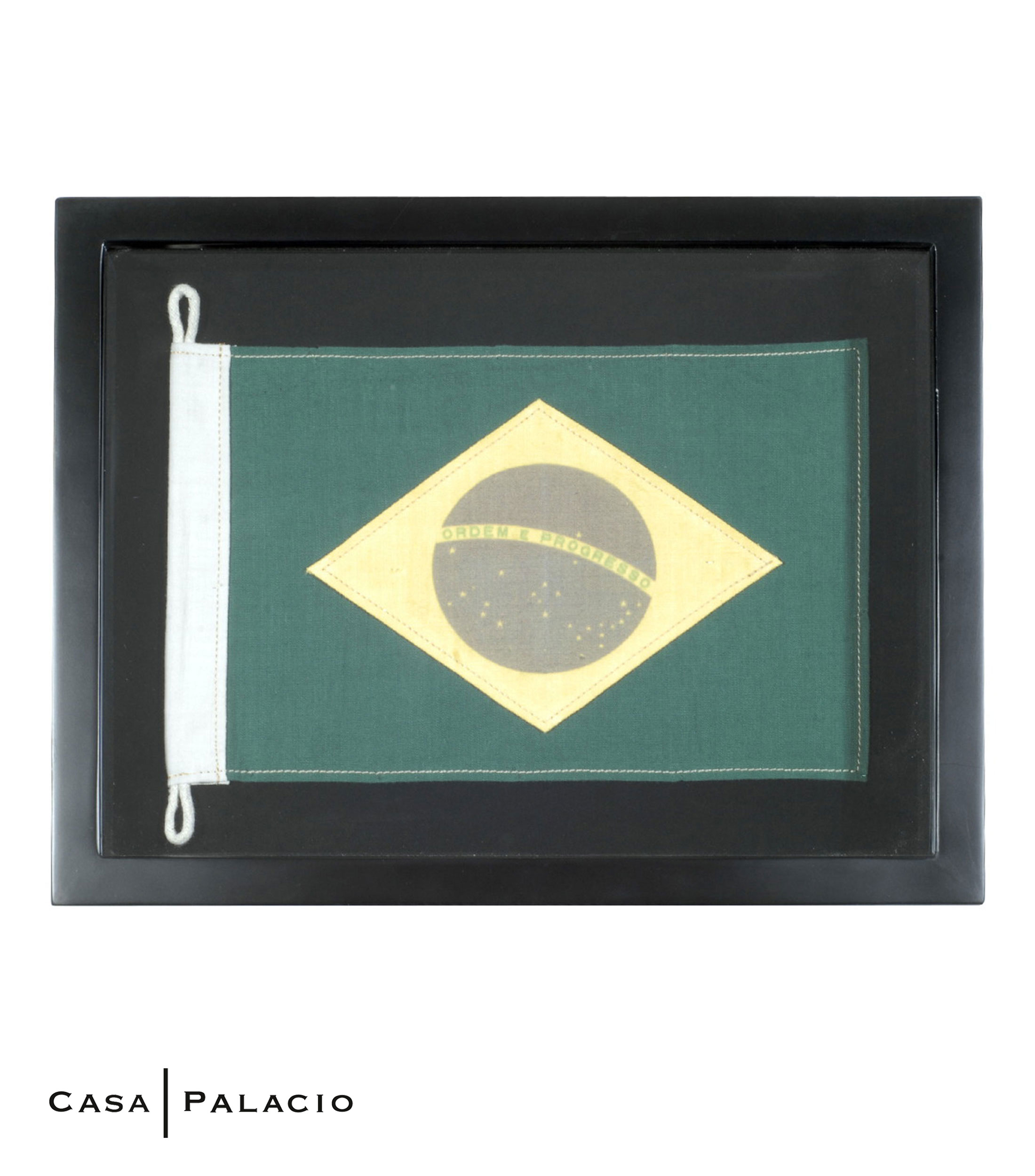 Cuadro Flag Shadow Box Brasil en Madera y tela