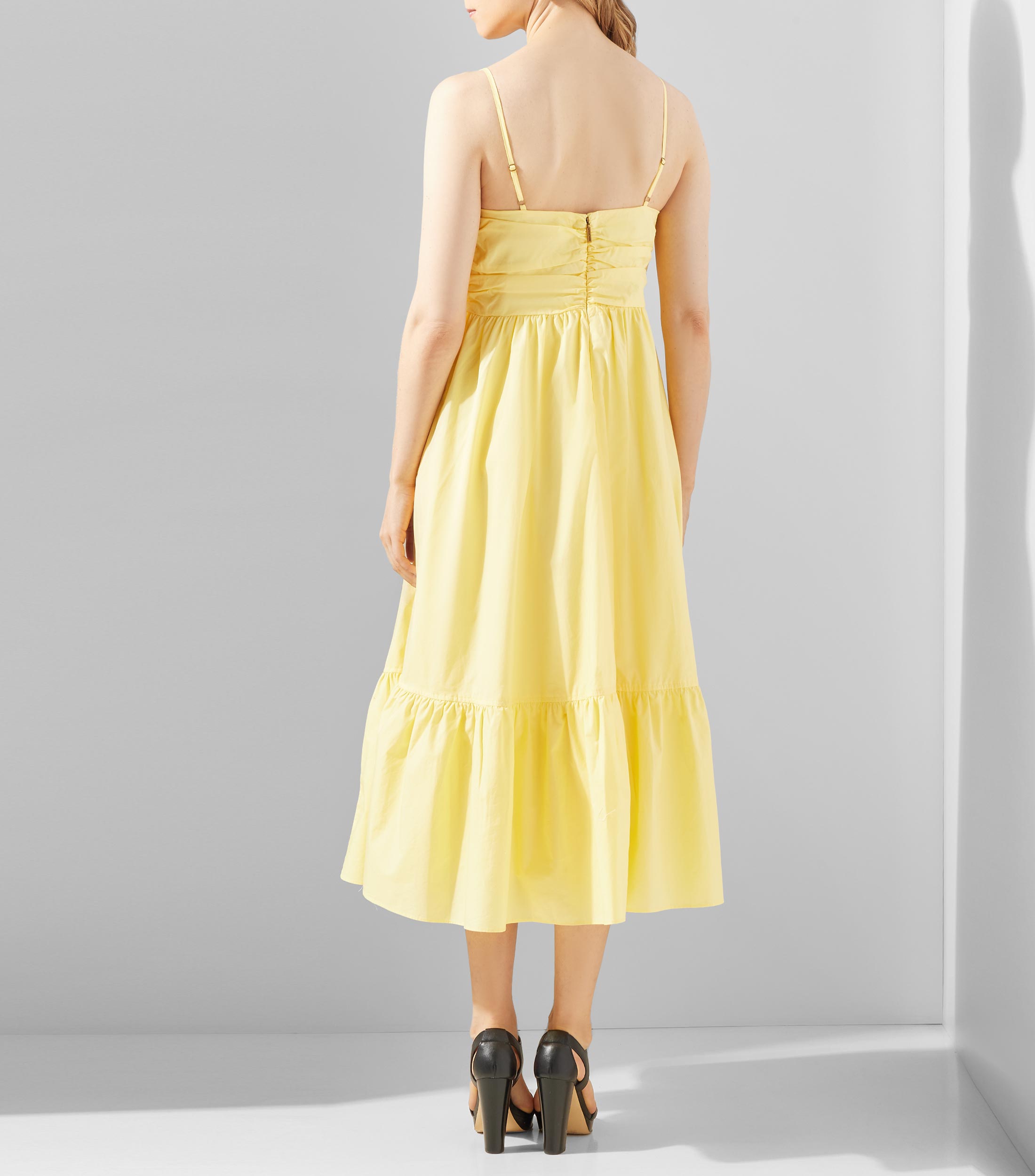Vestido midi liso Mujer