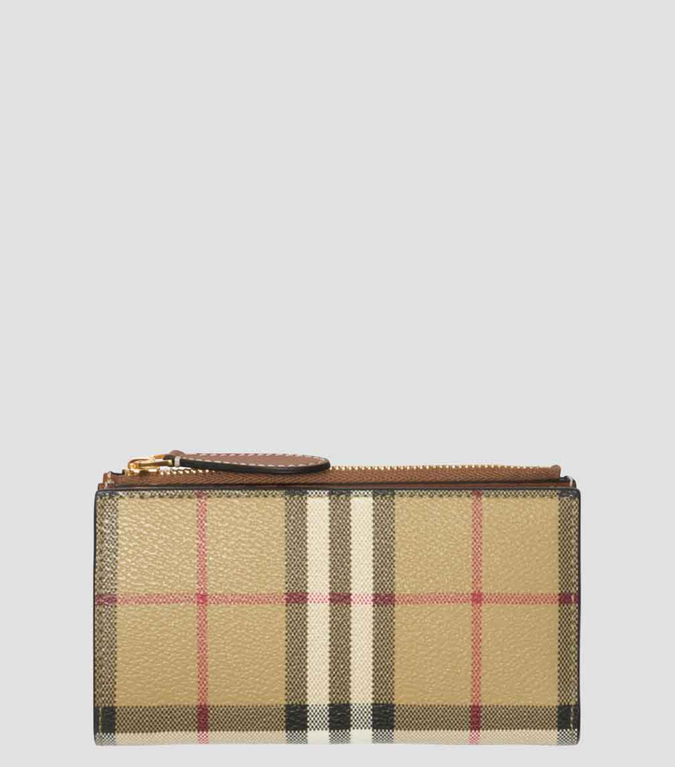 Cartera plegable Check mediana Mujer