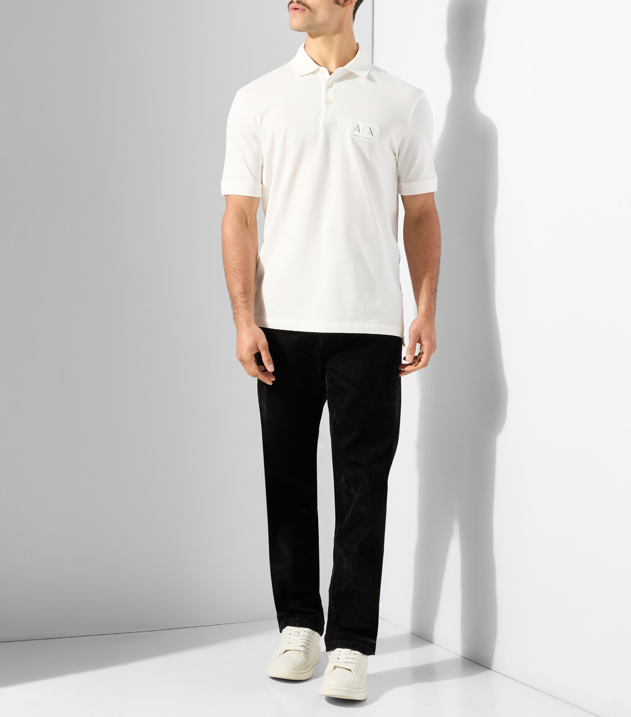 Playera tipo polo manga corta lisa Hombre