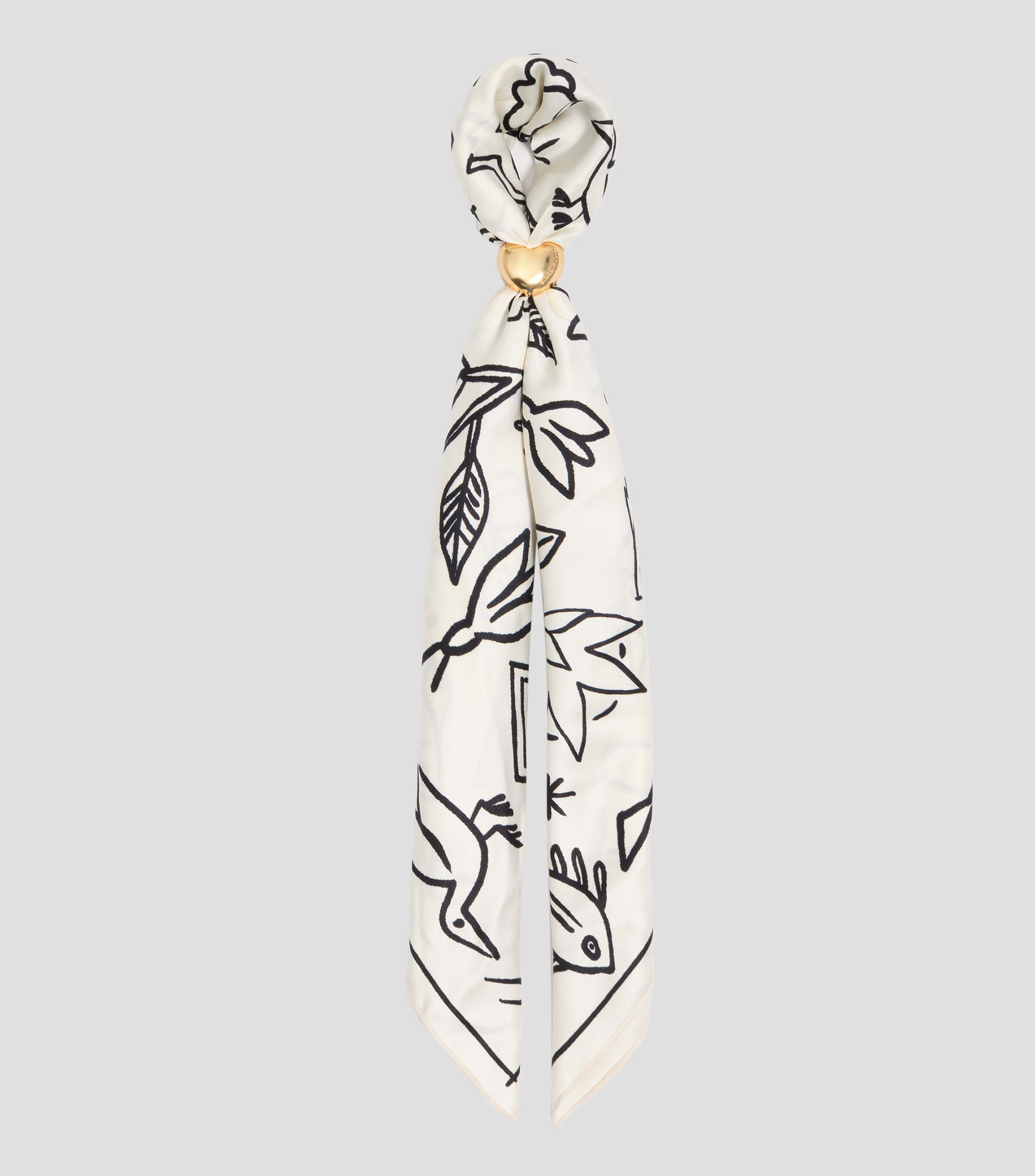 Pañuelo estampado con charm Mujer