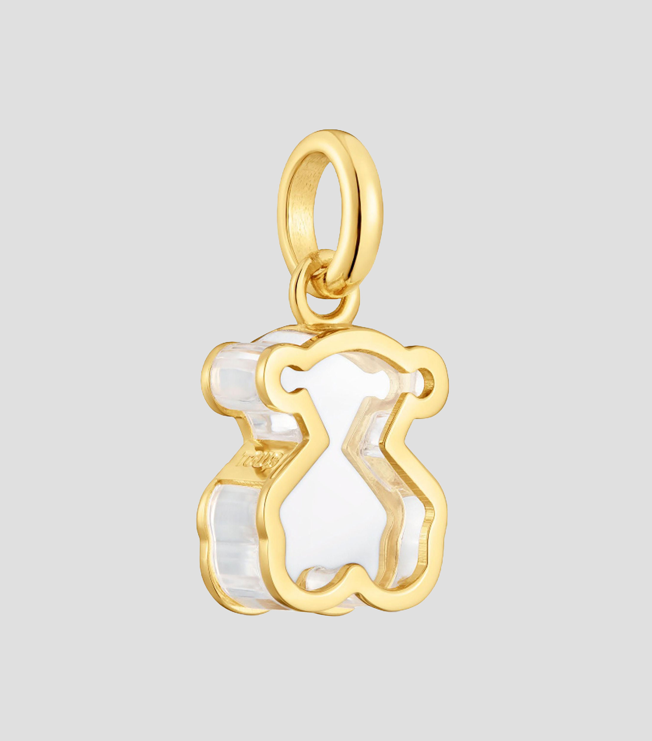 Dije oso en plata Galaxy con metacrilato Mujer