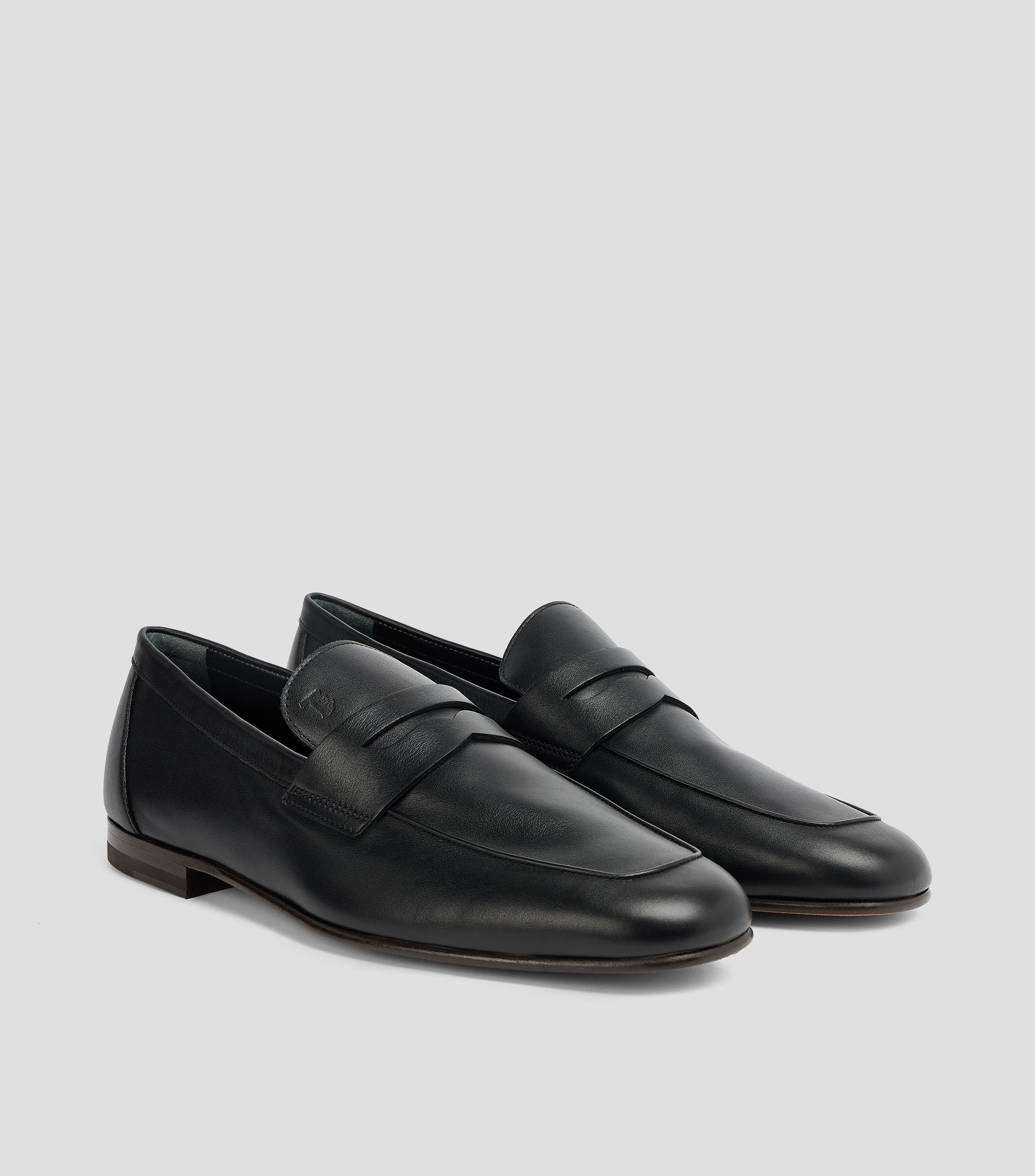 Mocasines en piel con cinta Hombre