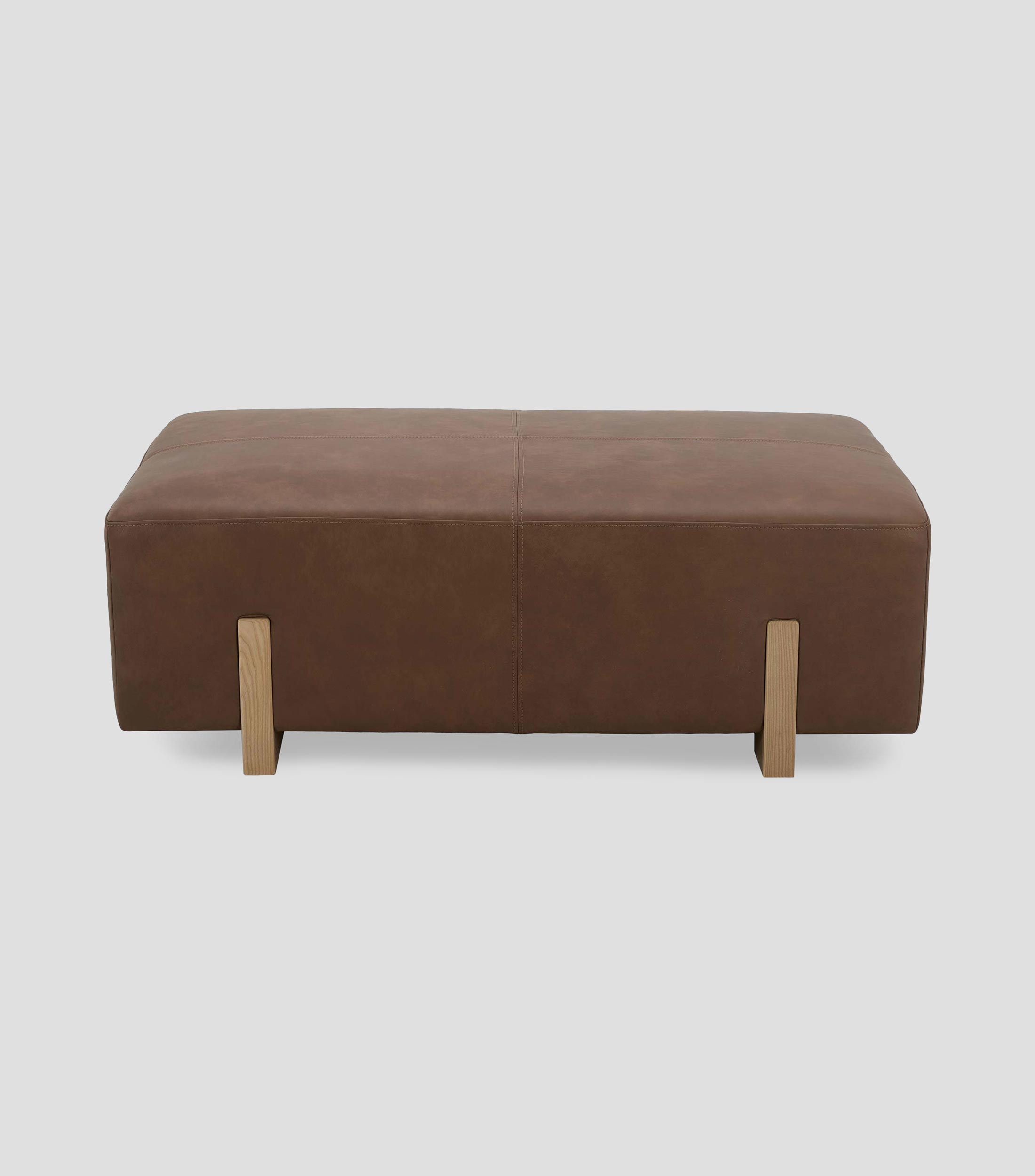 Pouff Moderno en piel Camel
