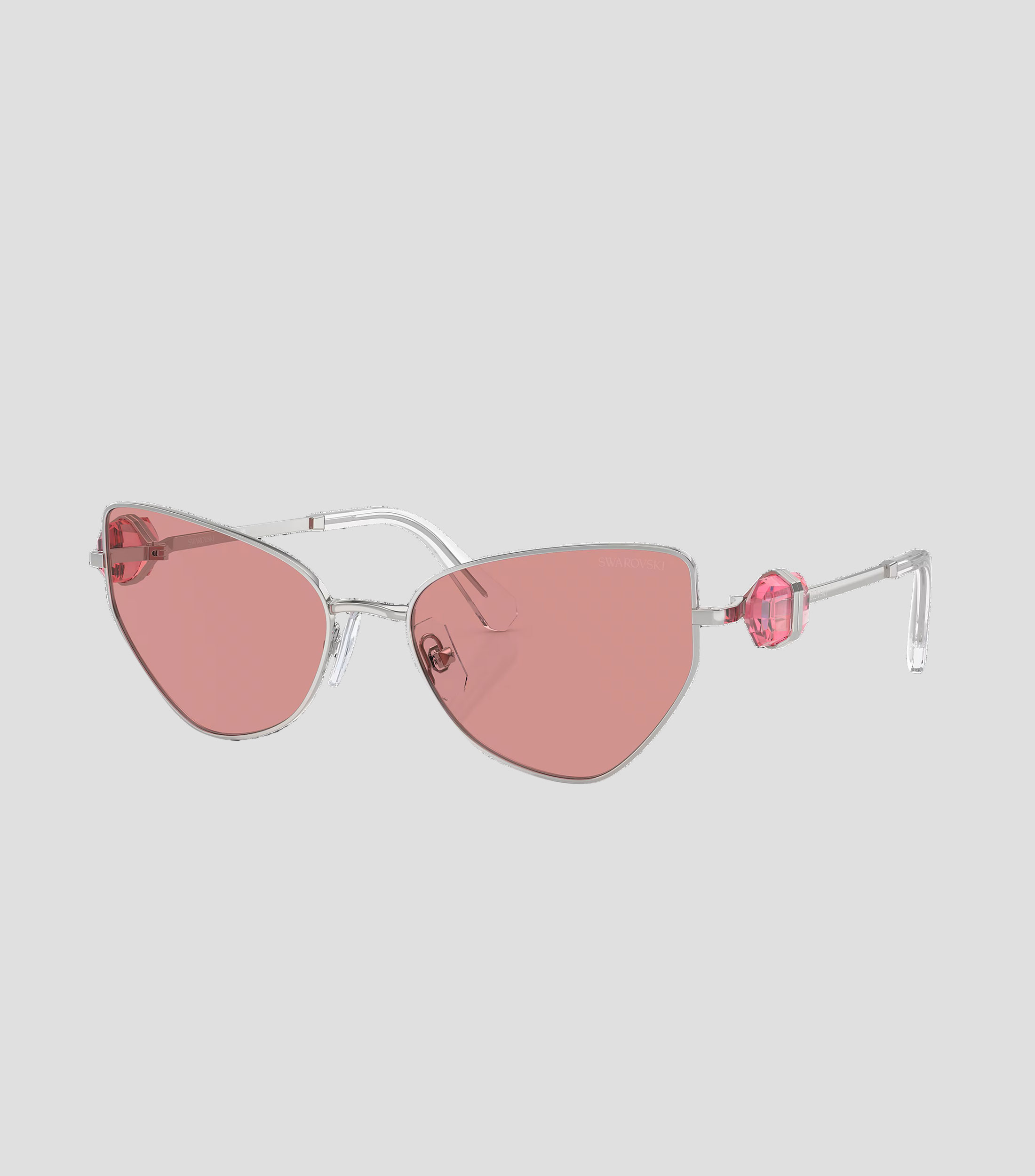 Lentes de sol mariposa plateados Mujer