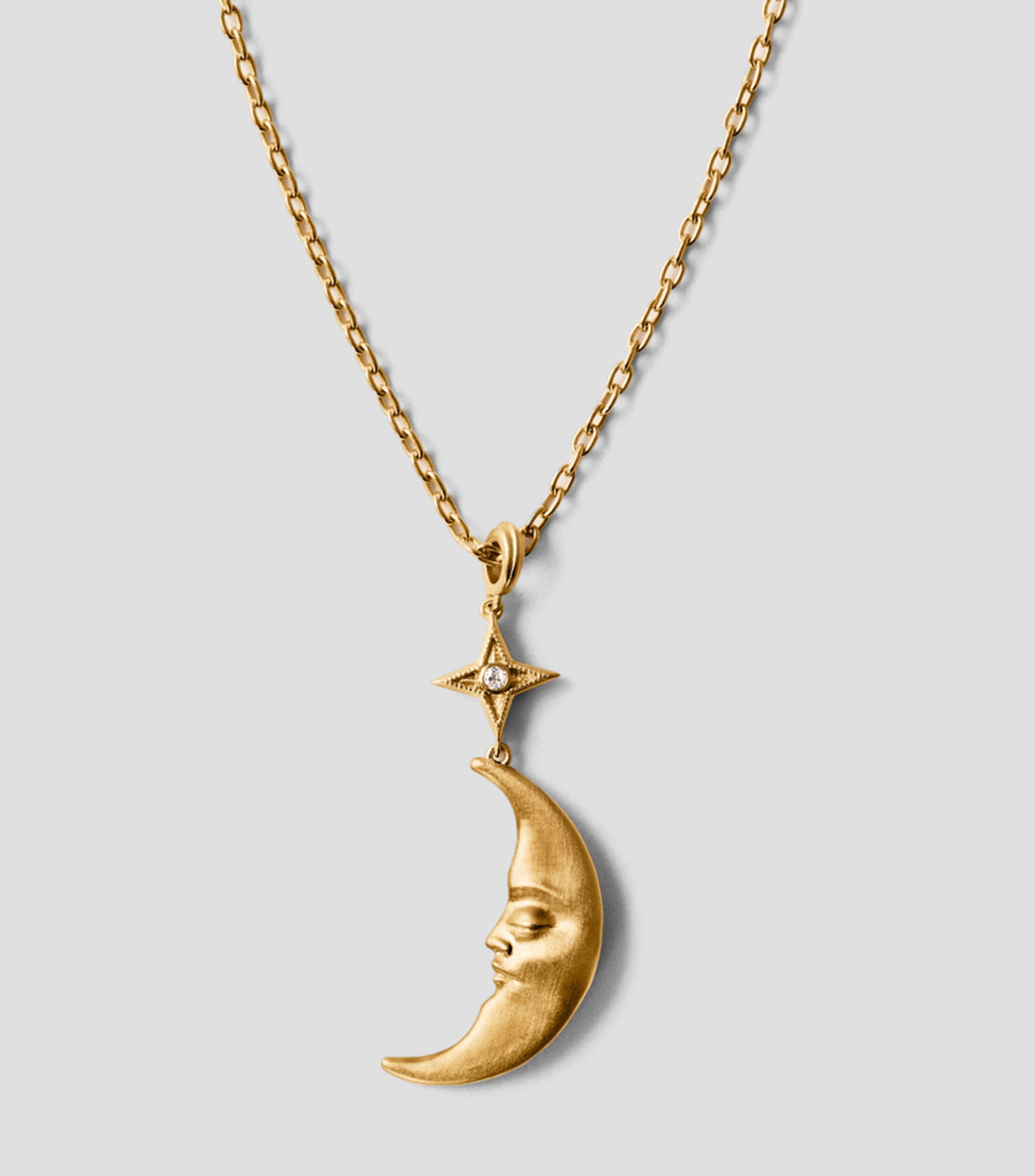 Collar en plata .925 Moon con topacio Mujer