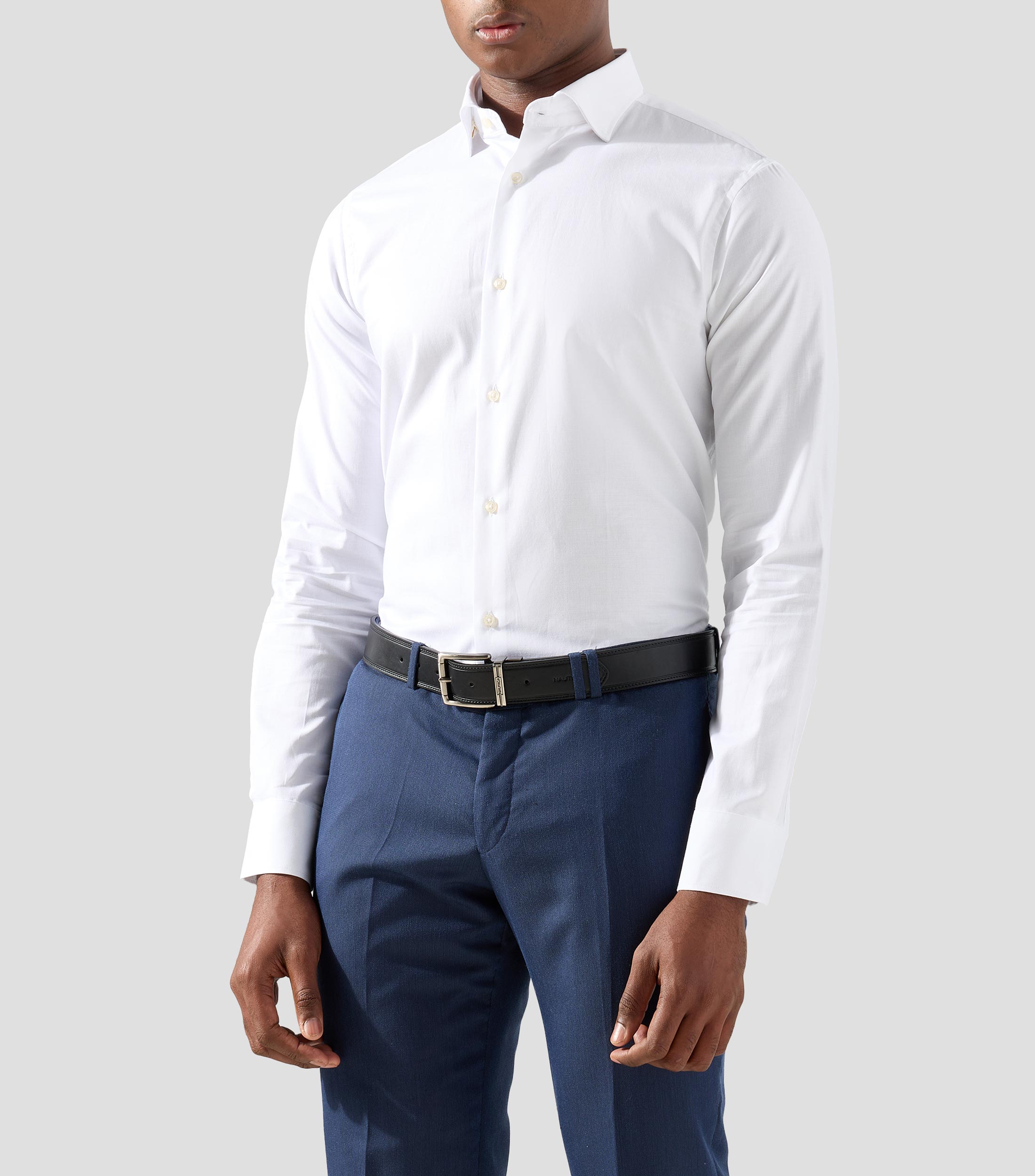 Camisa microdiseño manga larga Hombre