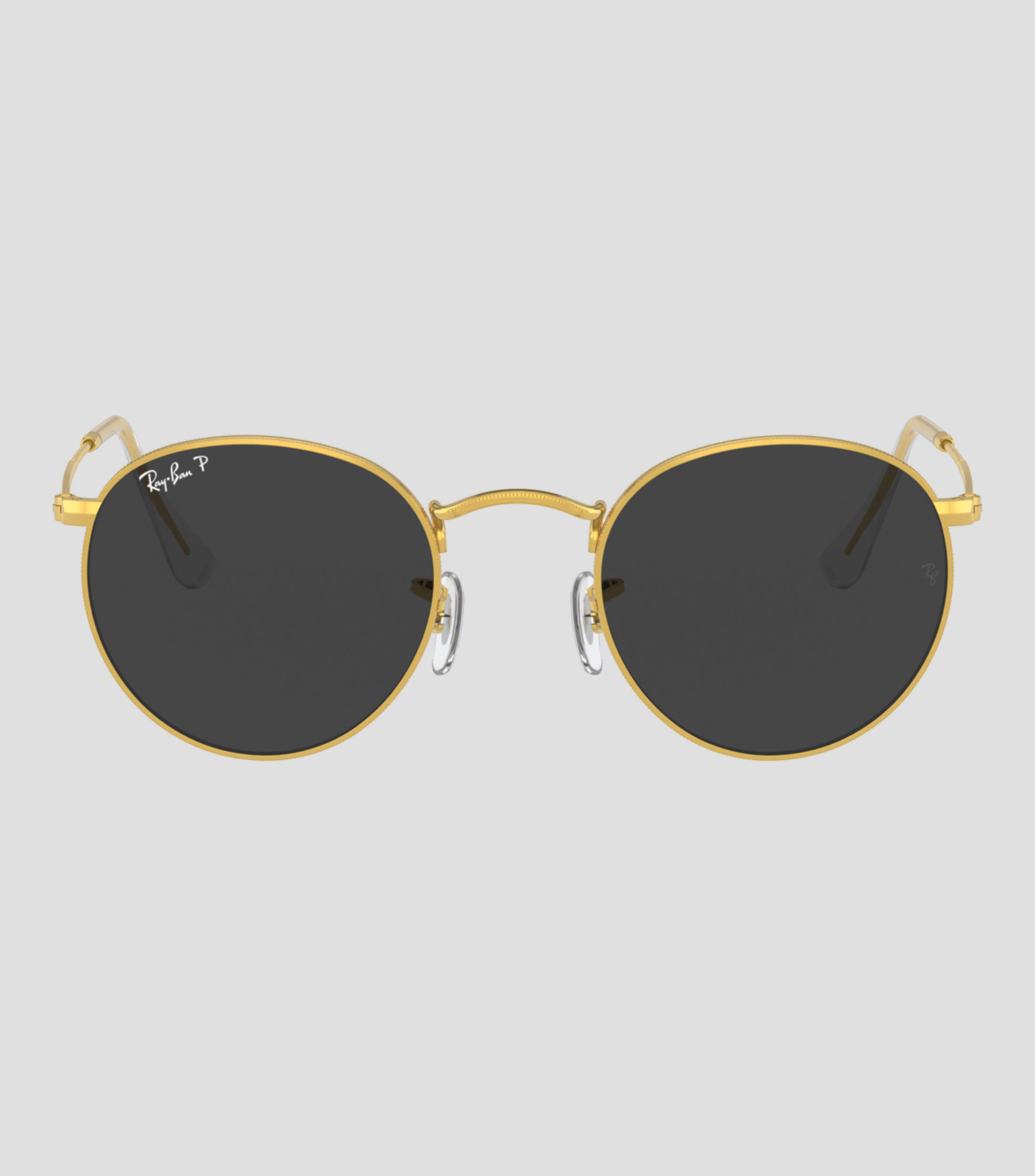 Lentes de sol redondos dorados Unisex