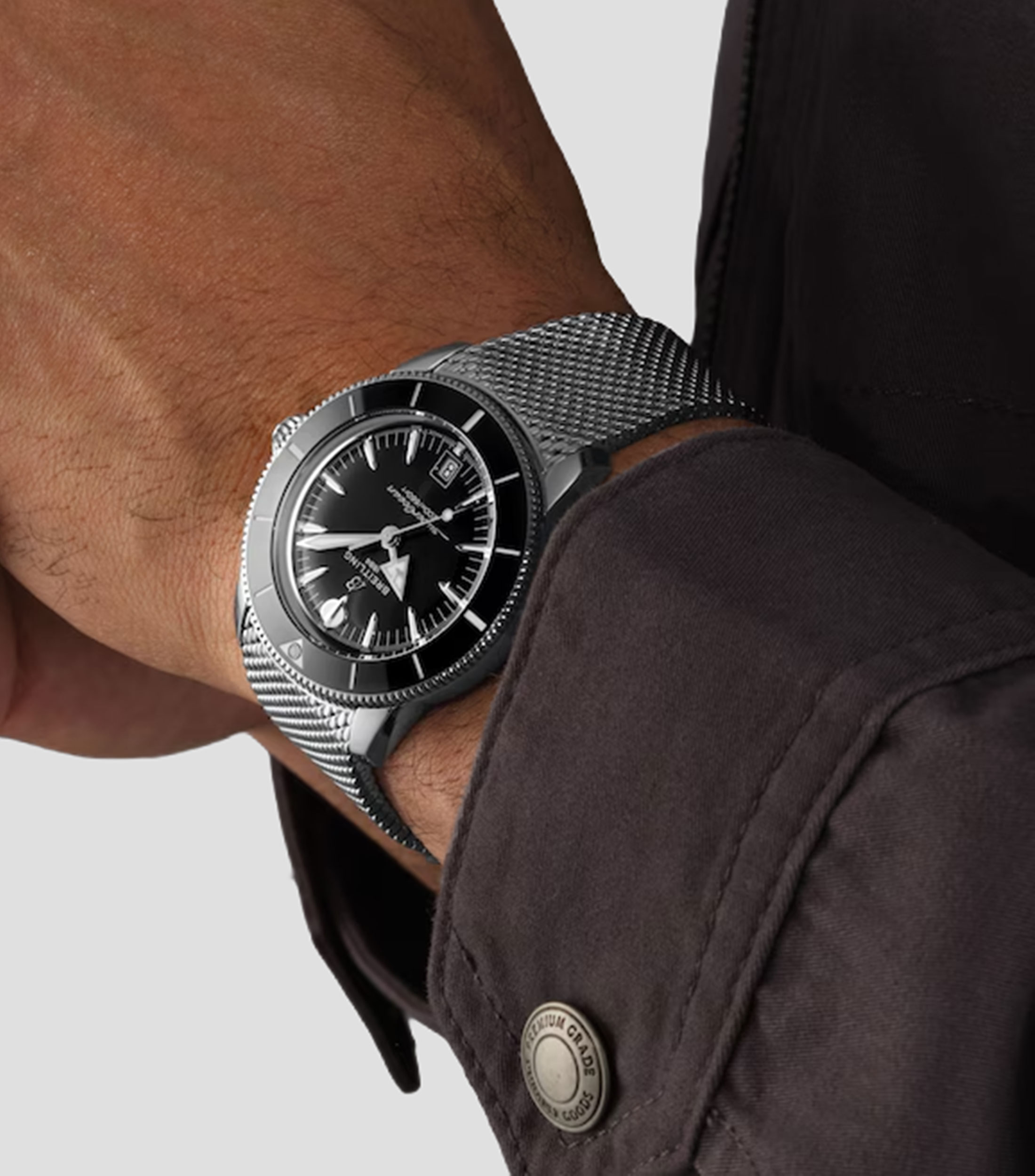 Reloj para Hombre Superocean Heritage B31 Automatic 42 deportivo plateado