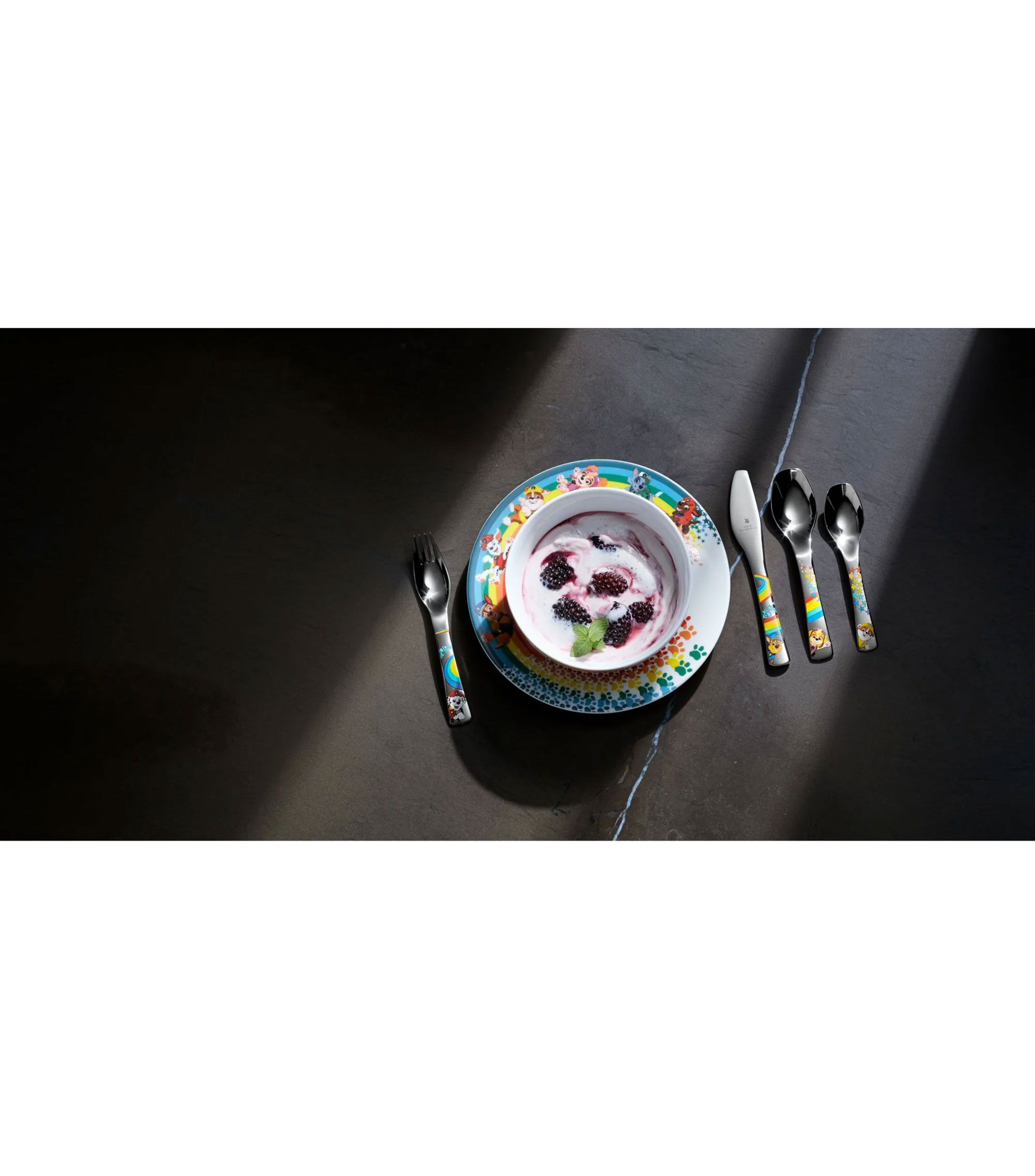 Set de Cubiertos 4 piezas Paw Patrol en acero inoxidable