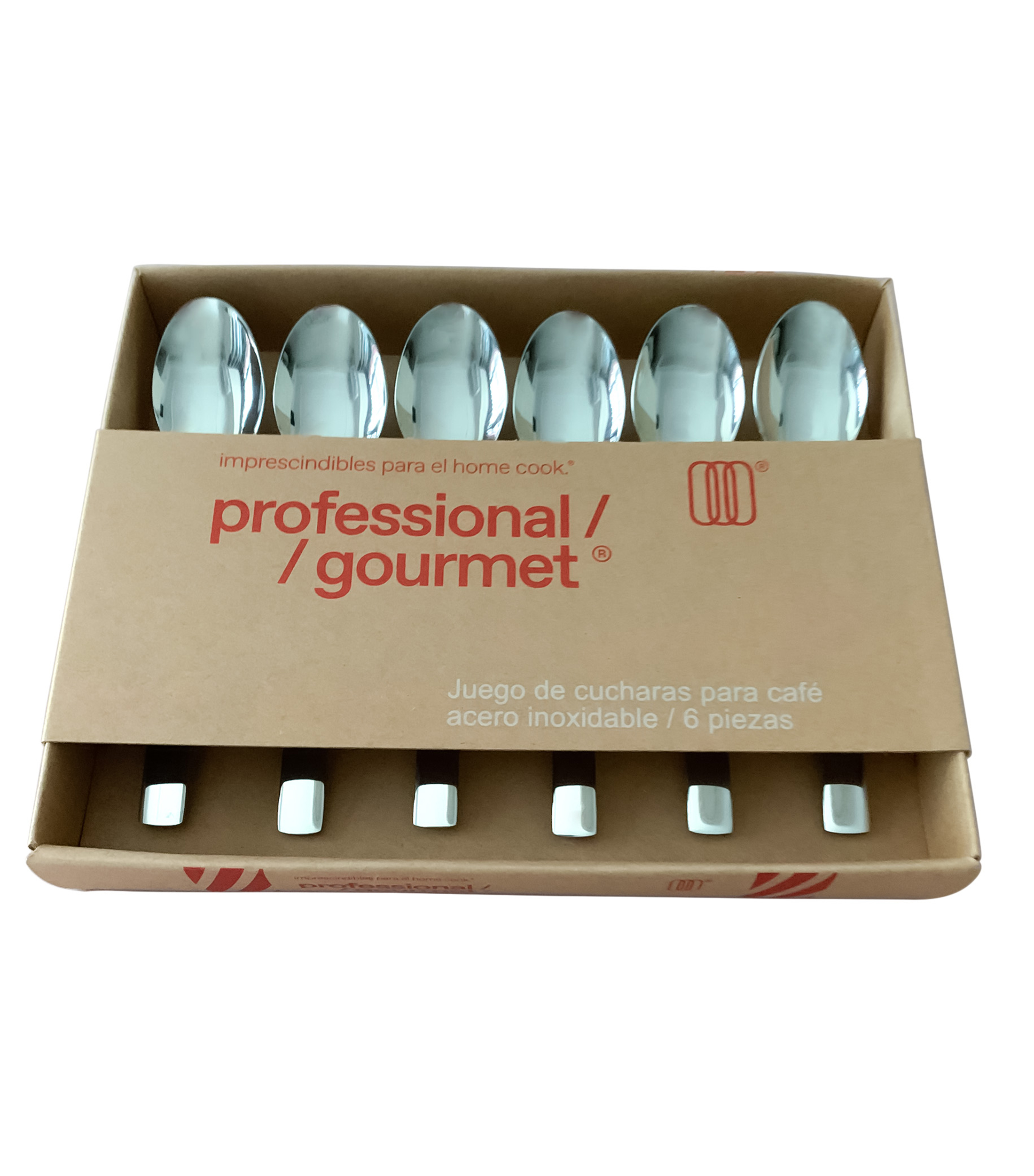 Set de cucharas para café 6 piezas en Acero Inoxidable