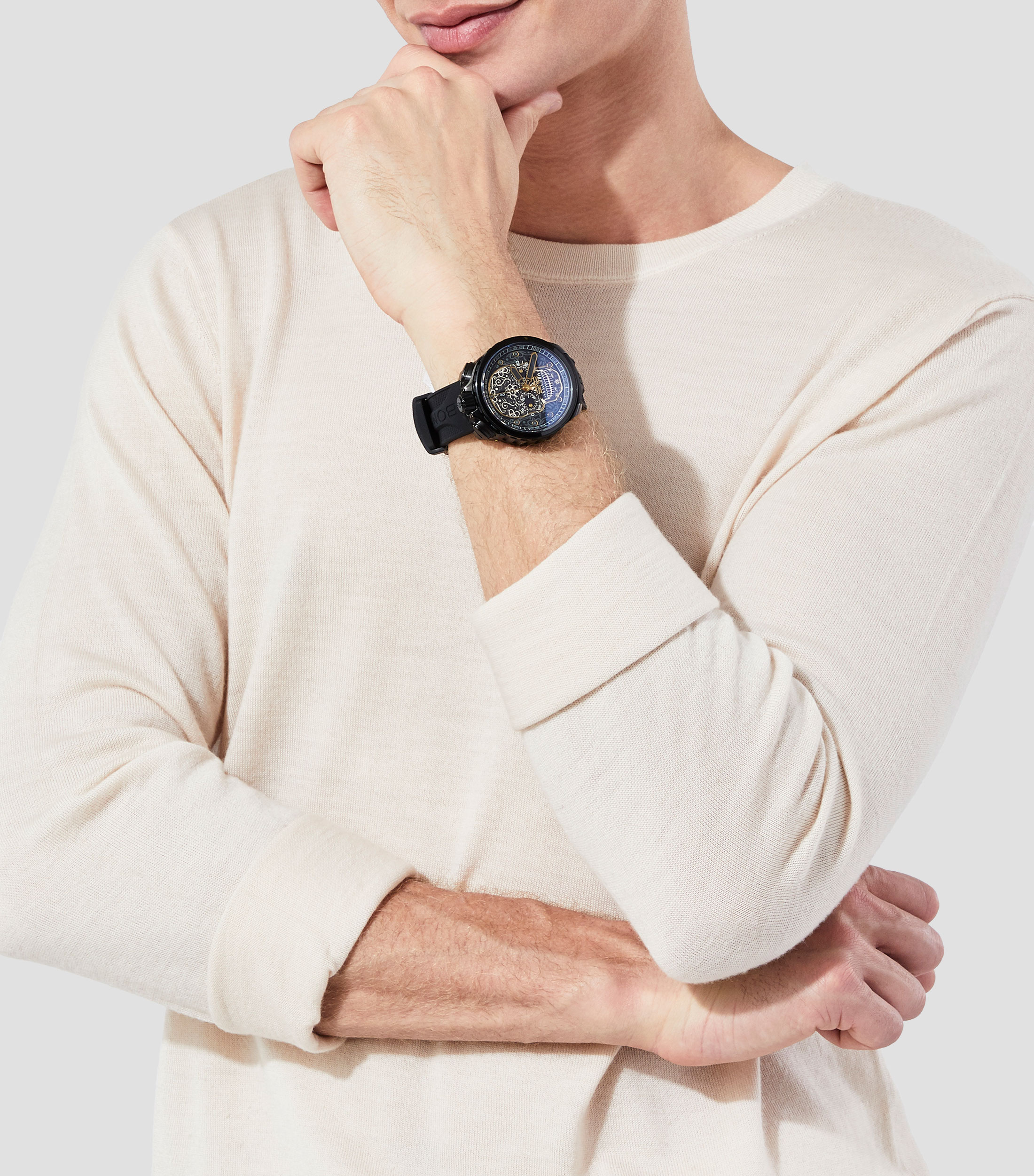 Reloj para Hombre Bolt-68 Heritage Sugar Skull Casual, Negro
