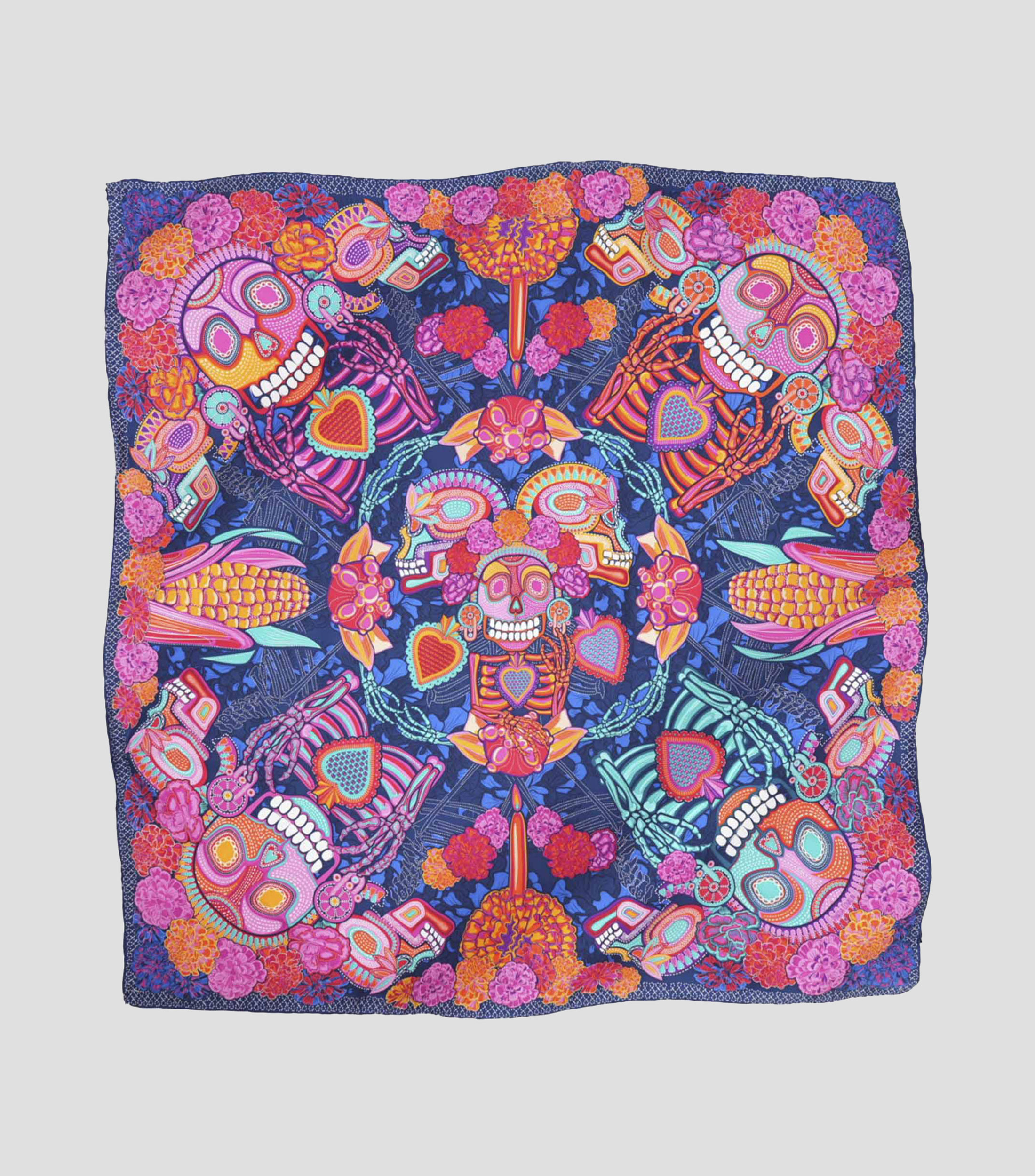 Mascada Estampada Día de Muertos Catrina Mujer