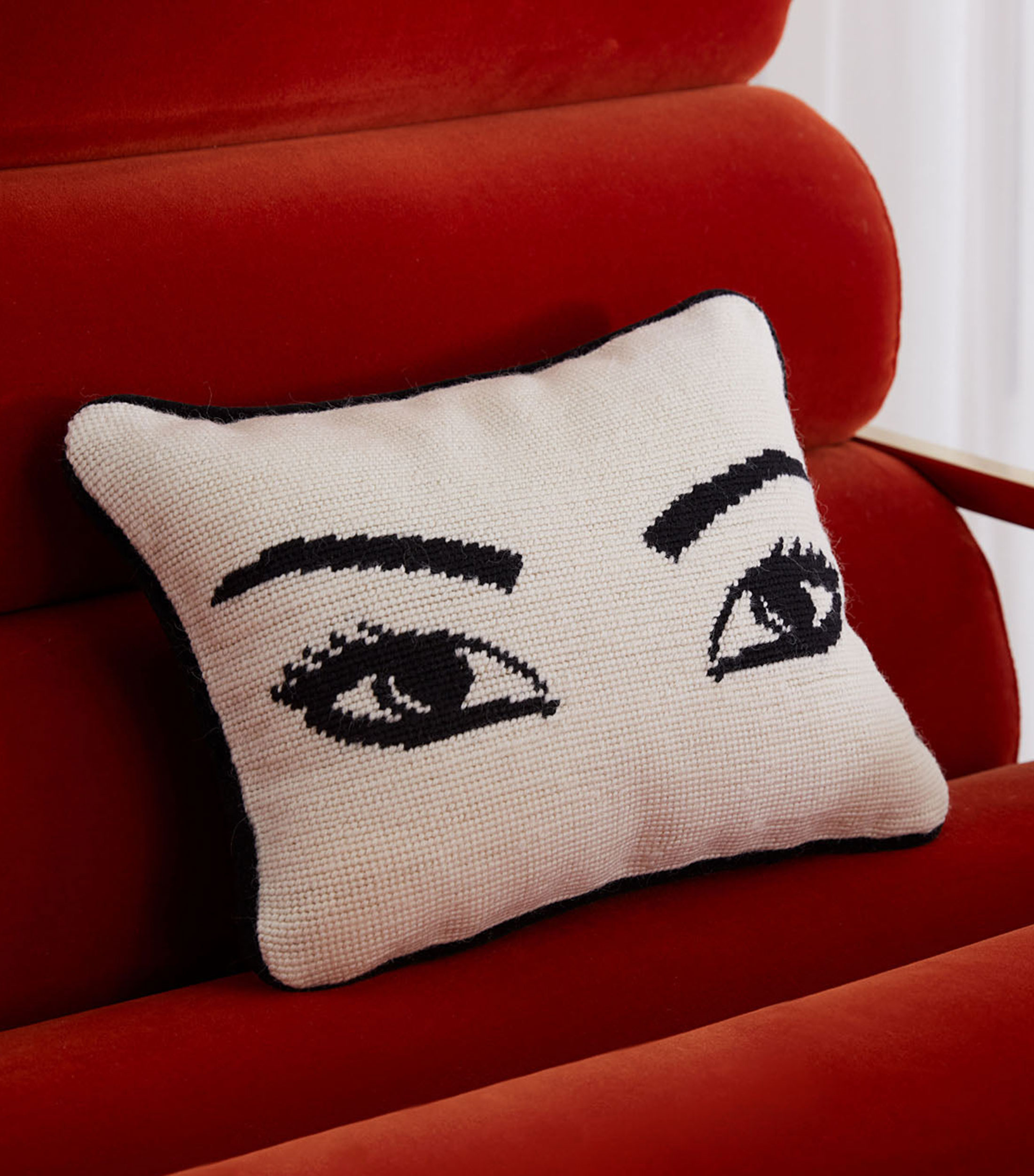 Cojín decorativo Eyes Needlepoint multicolor