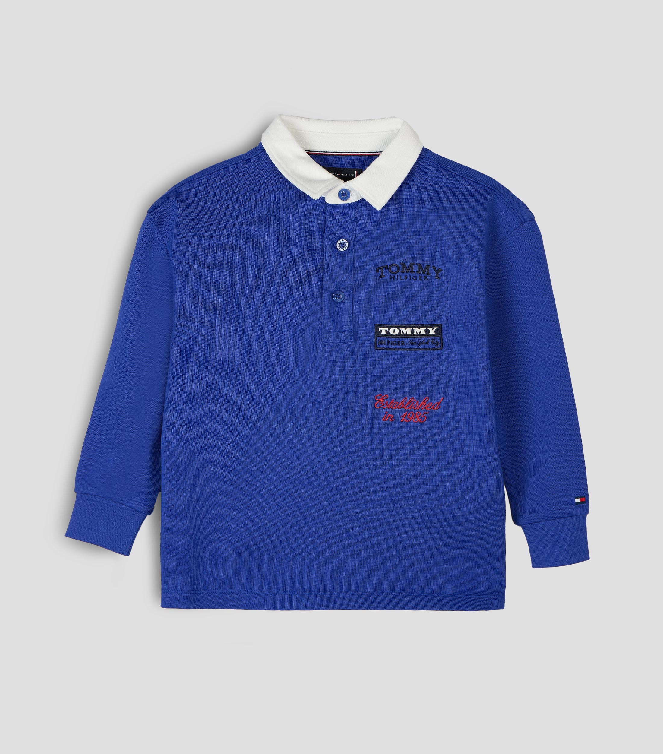 Playera tipo polo manga larga lisa Niño