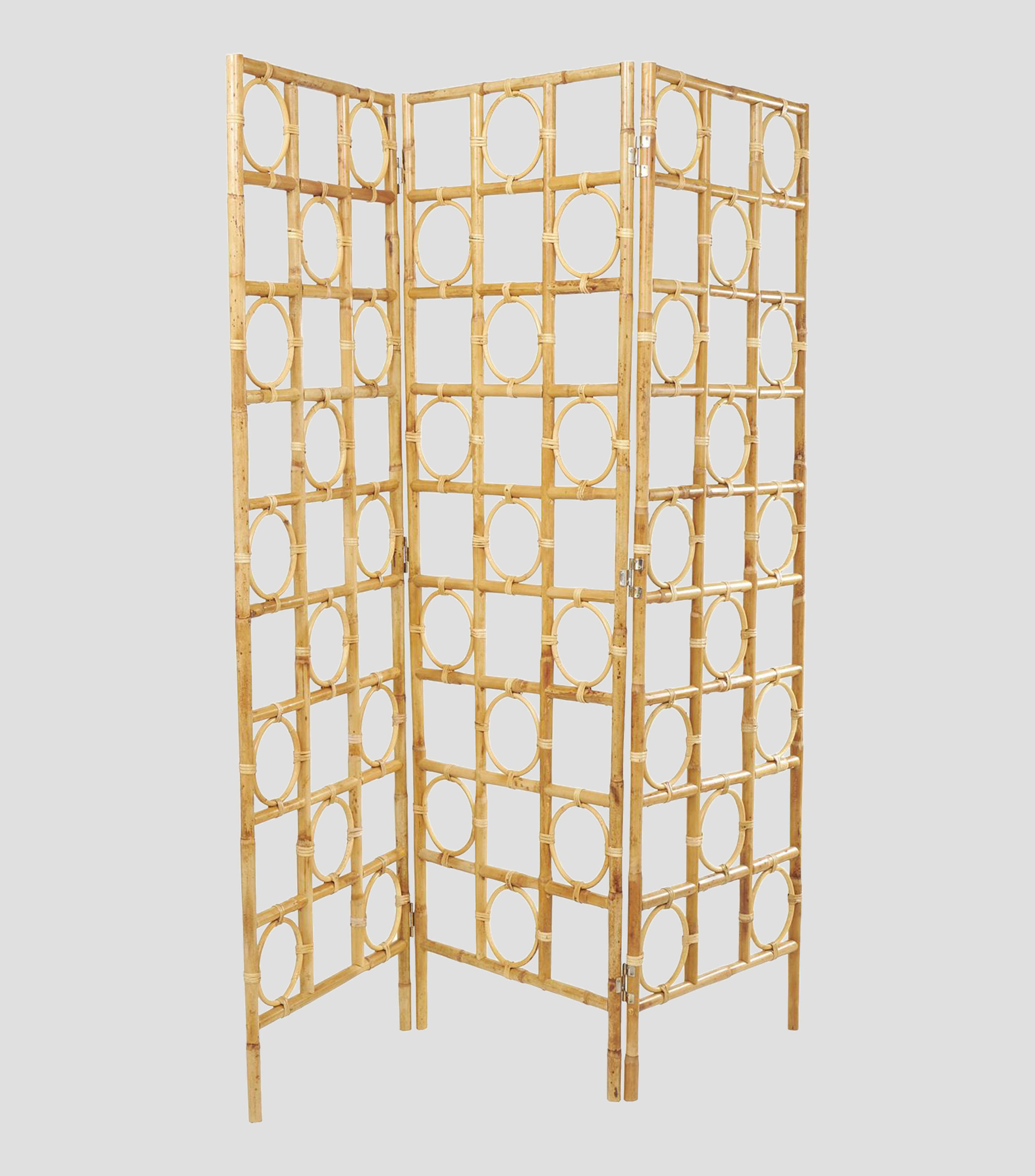 Biombo de 3 paneles en ratán