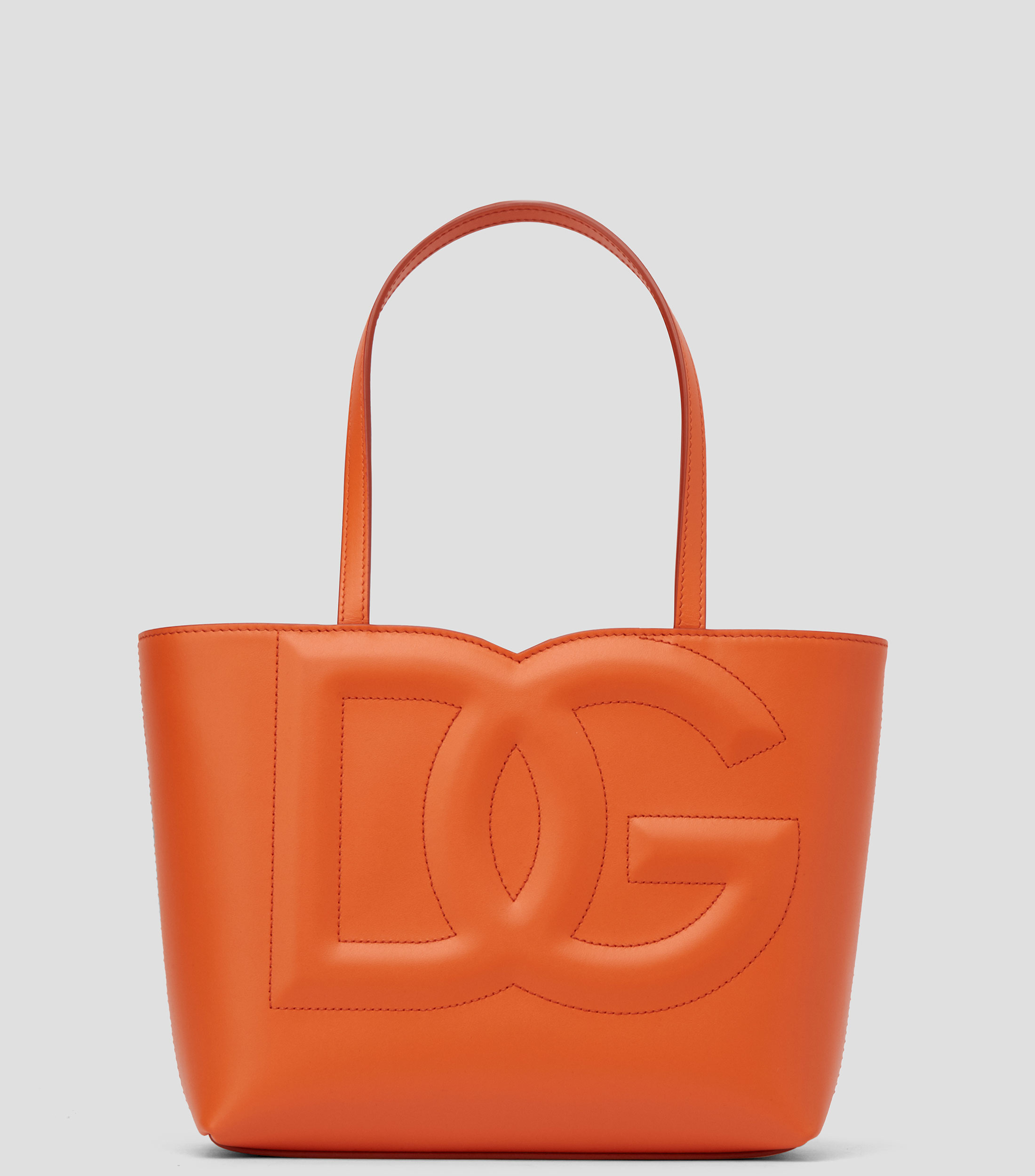Bolso tote en piel Naranja DG Logo Mujer