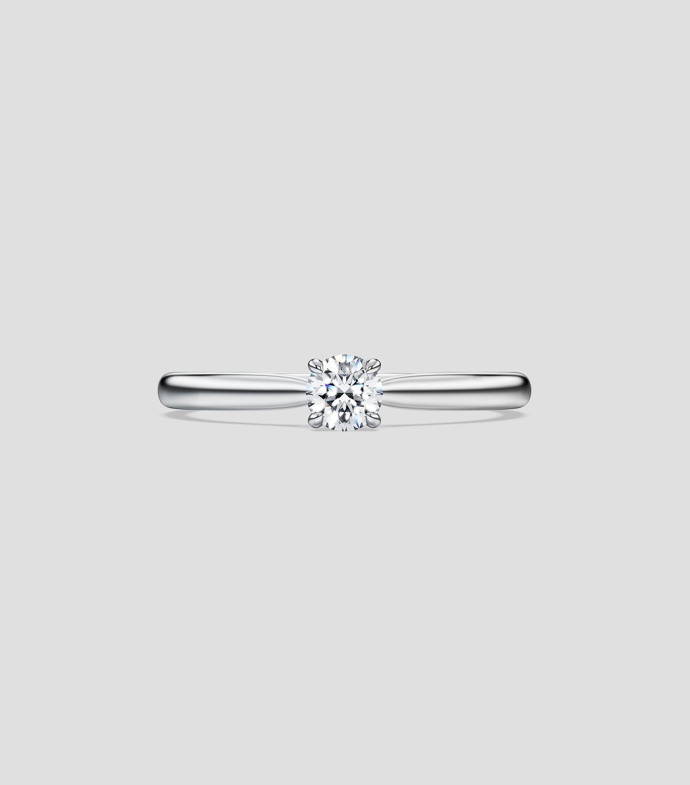 Anillo solitario en plata con diamante Eternity Mujer