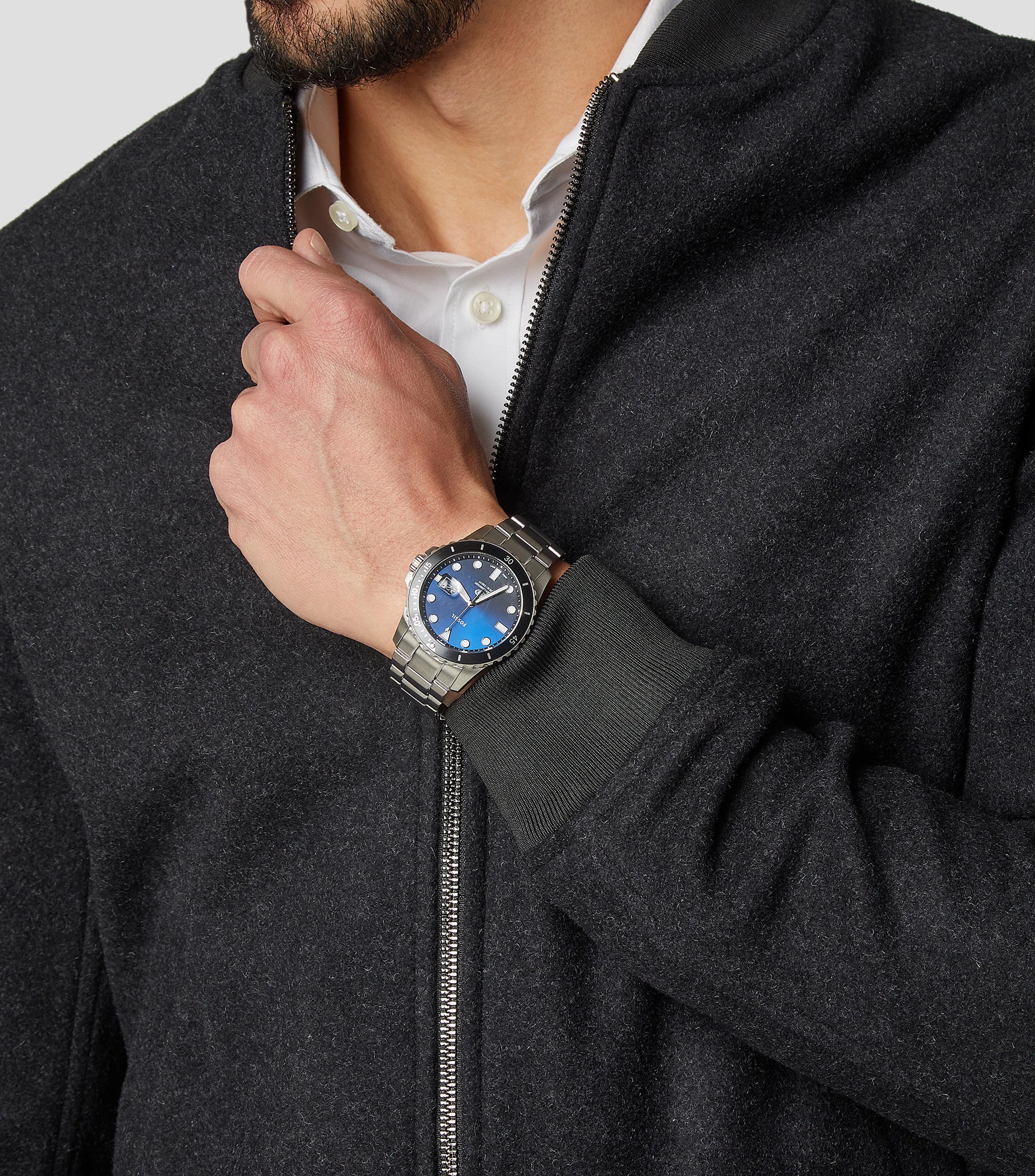 Reloj para Hombre Blue Dive Casual Plateado, Negro
