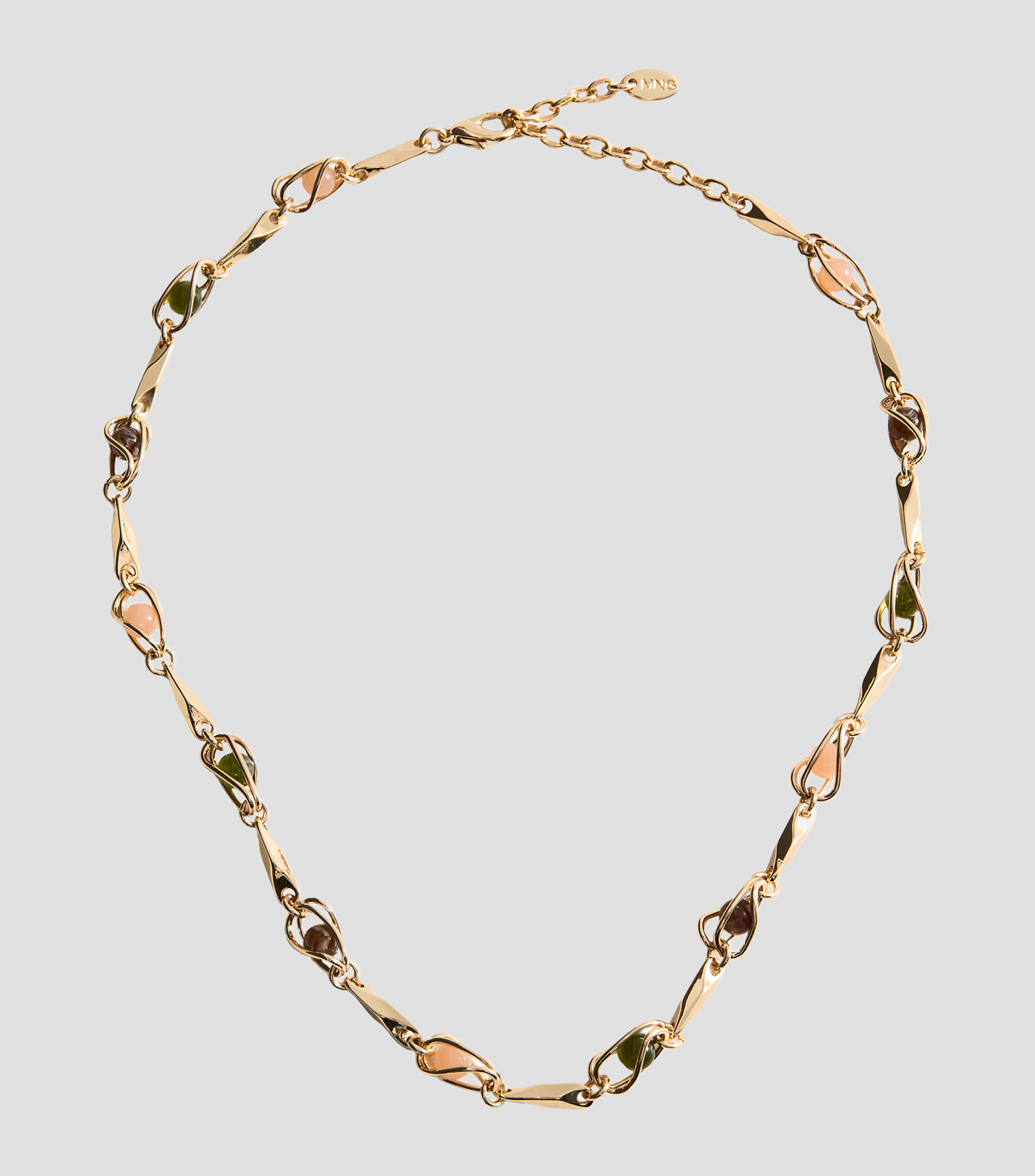 Collar eslabonado con cuentas Mujer
