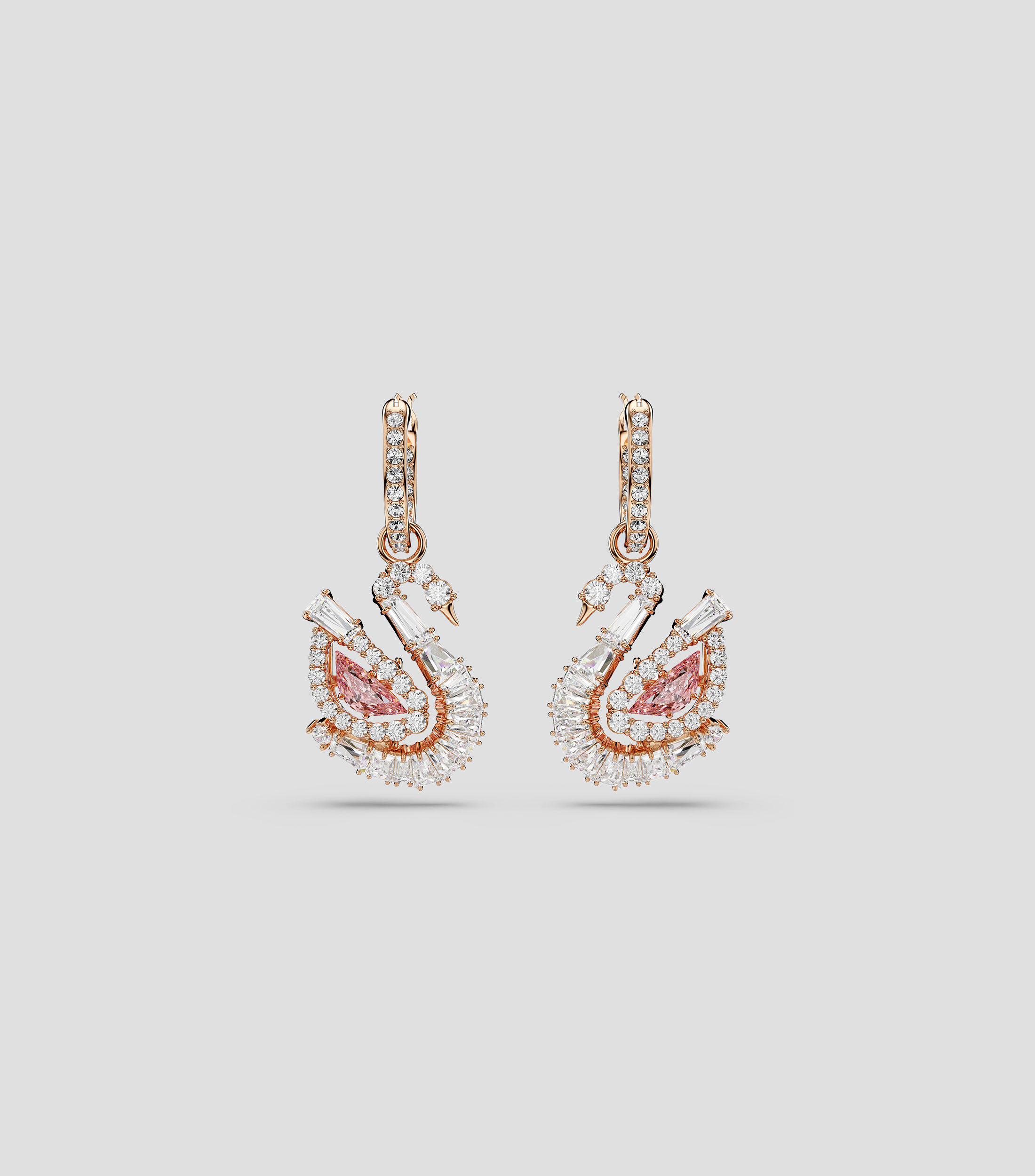 Pendientes en forma de cisne con zirconia Swarovski Swan Mujer