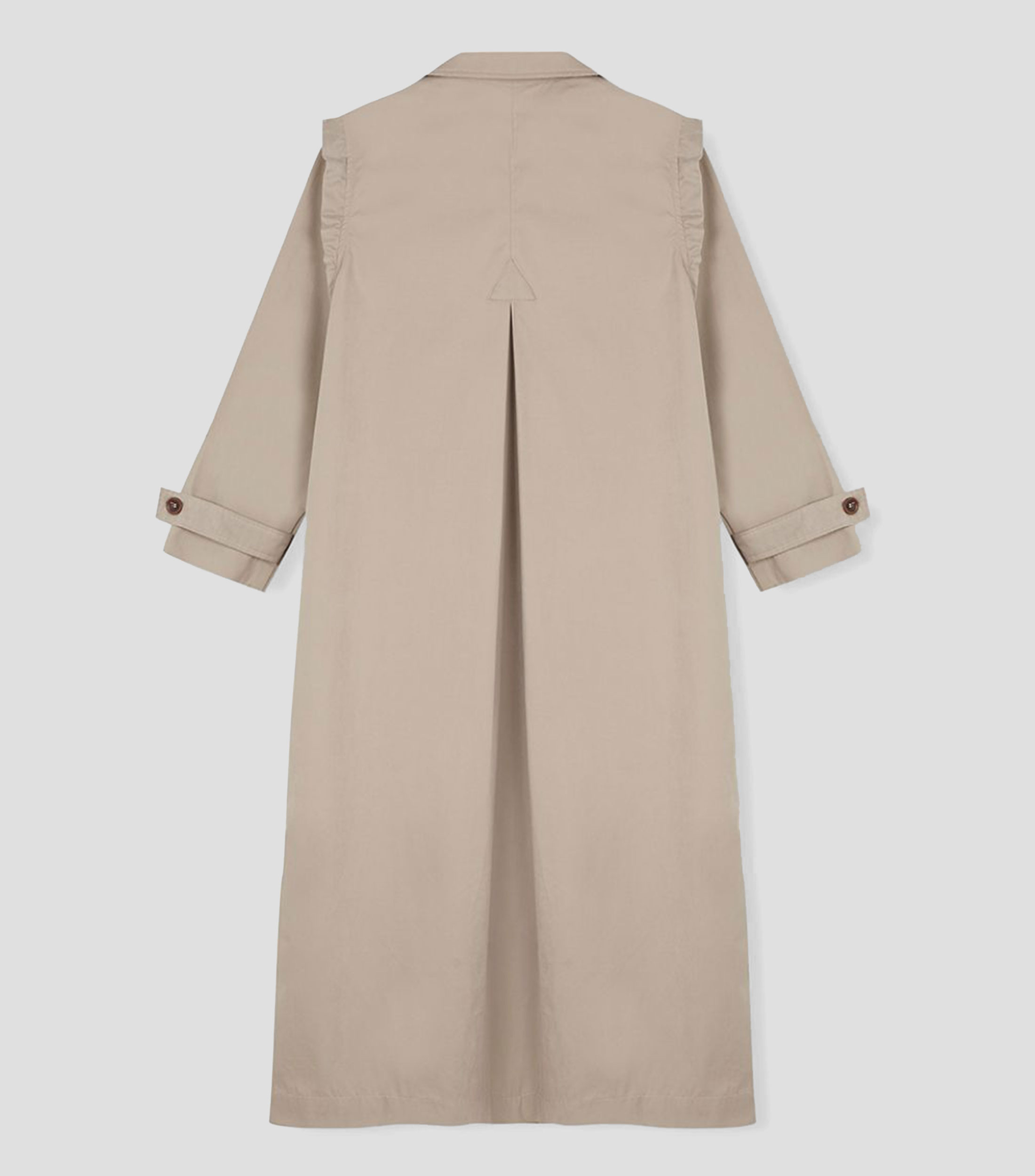 Gabardina larga con botones Mujer
