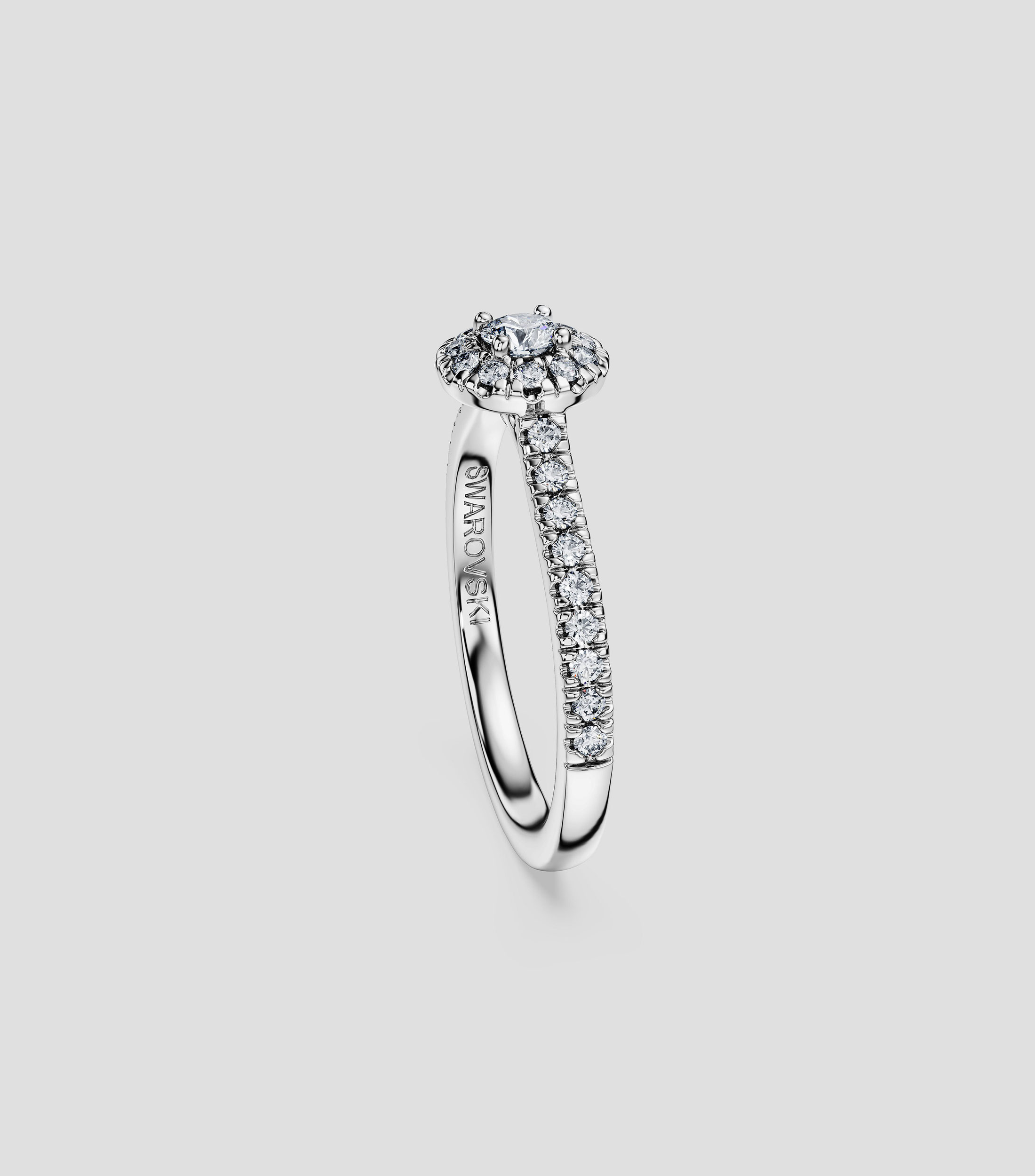Anillo en plata Eternity con diamantes Mujer, Talla 8