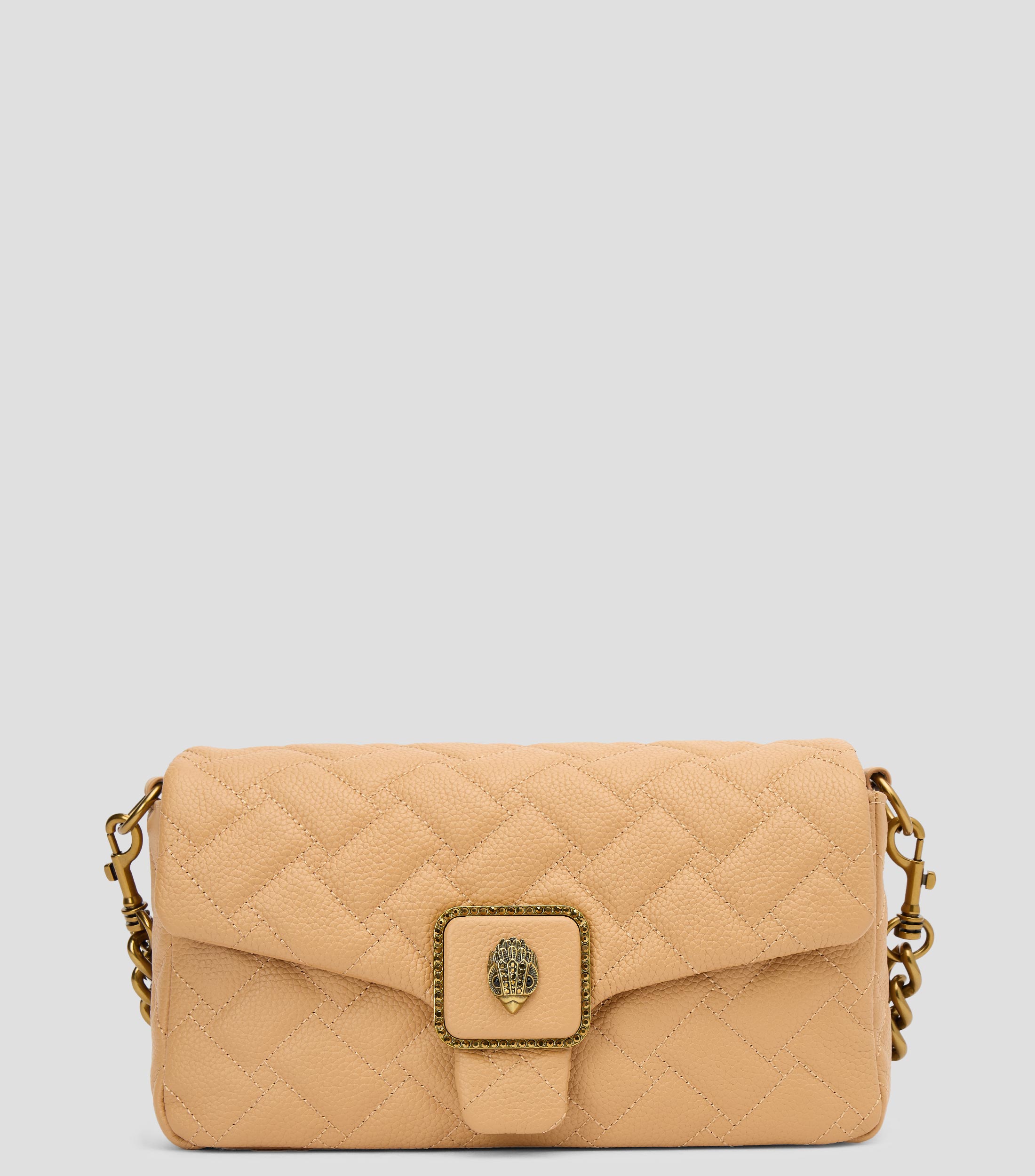 Bolsa shoulder en piel granulada lisa Mujer