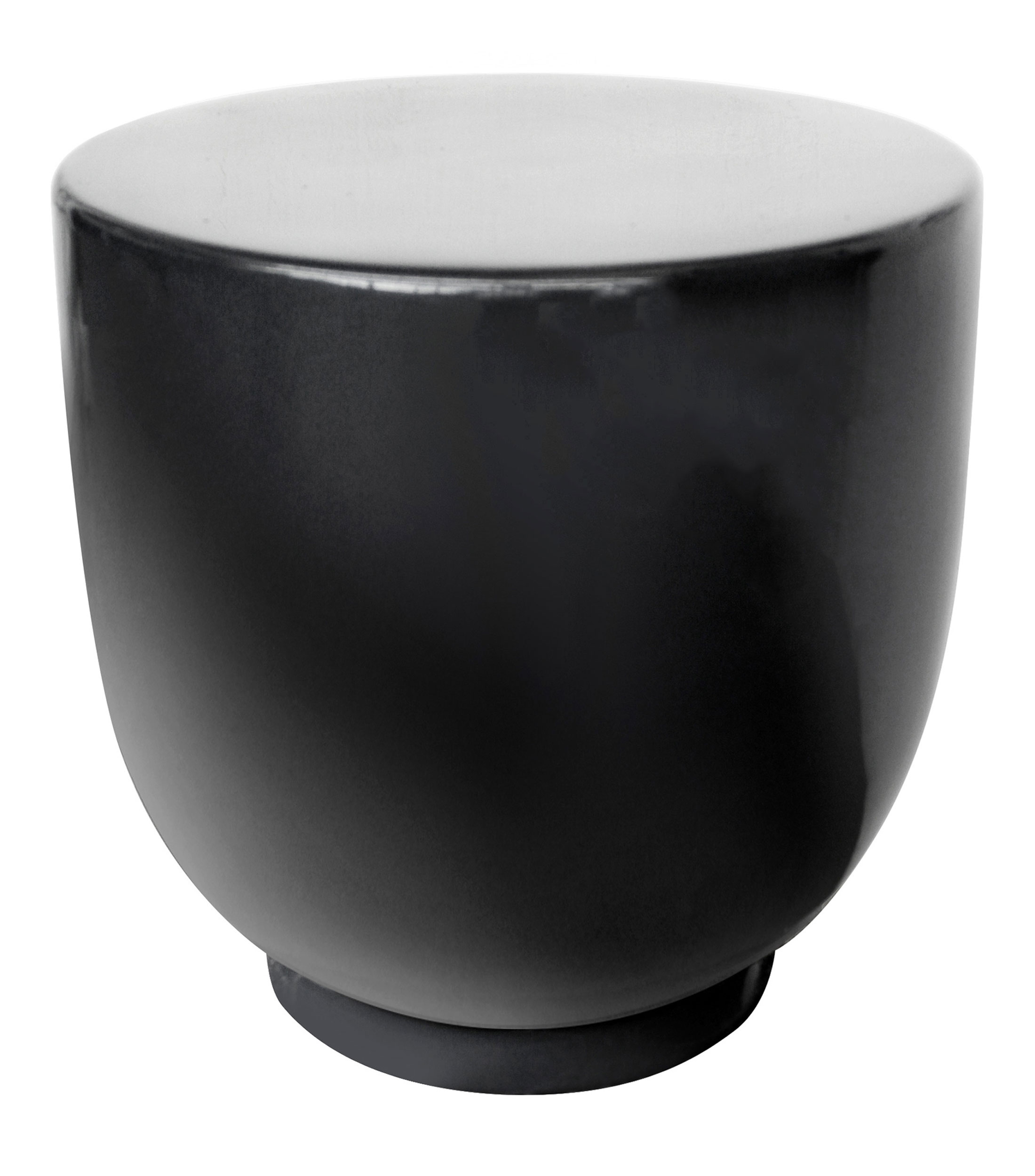 Mesa Auxiliar Puff en Fibra de vidrio, Negra