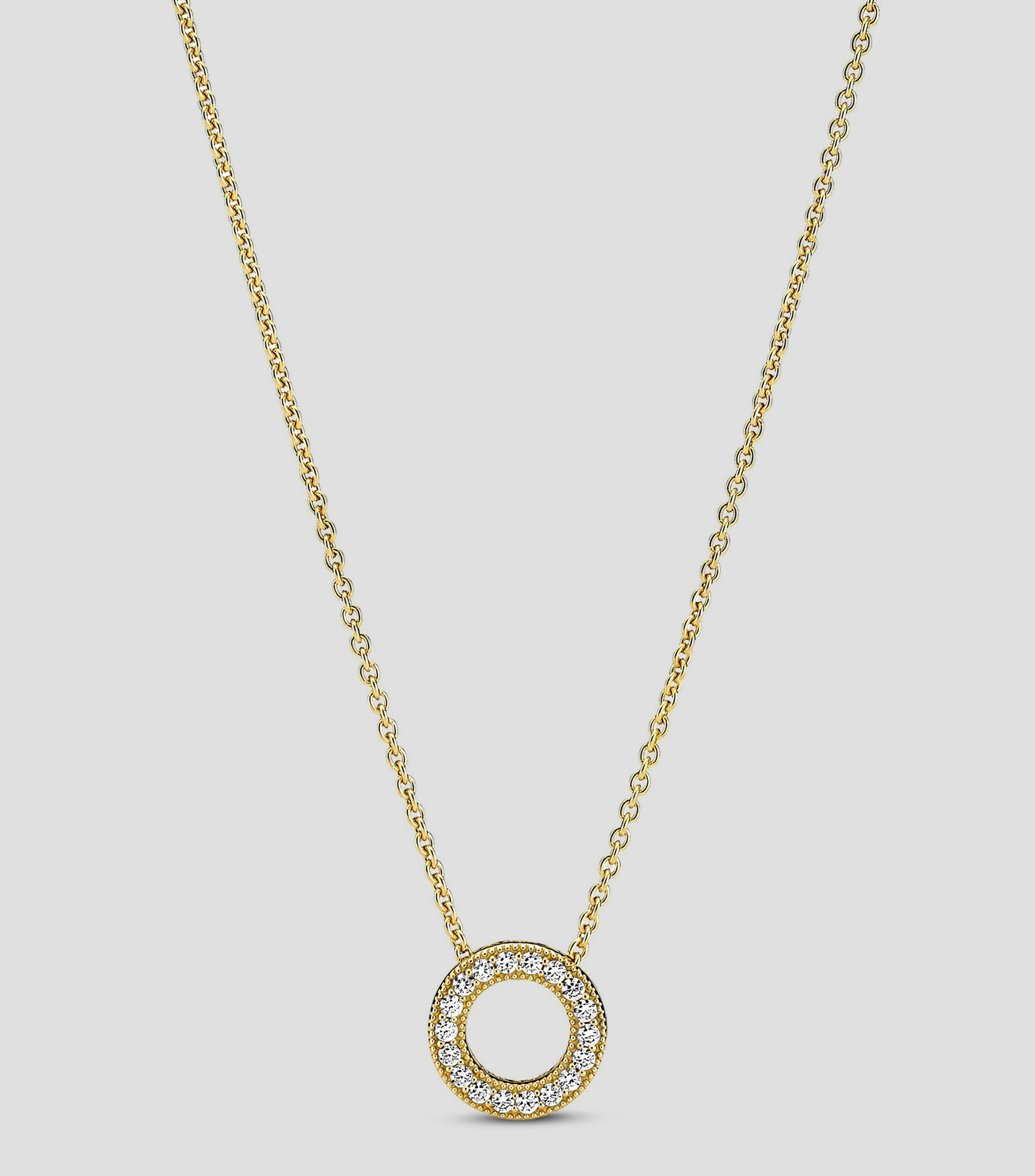 Collar con dije de Círculo y Logotipo Shine Mujer